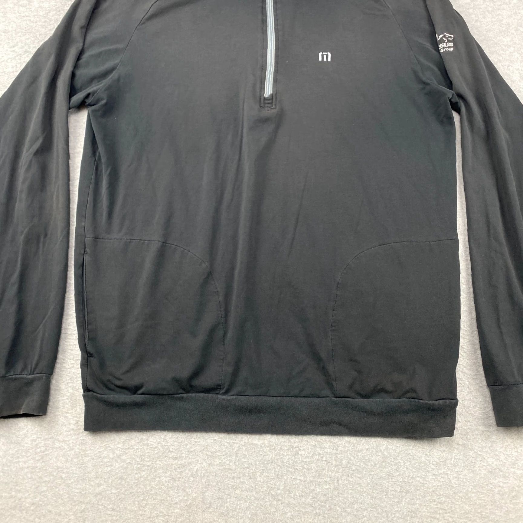 TravisMathew Travis Mathew 1/4 Zip Pullover Large L Mens Black Golf Performance Sweater Size US L / EU 52-54 / 3 - 3 Thumbnail
