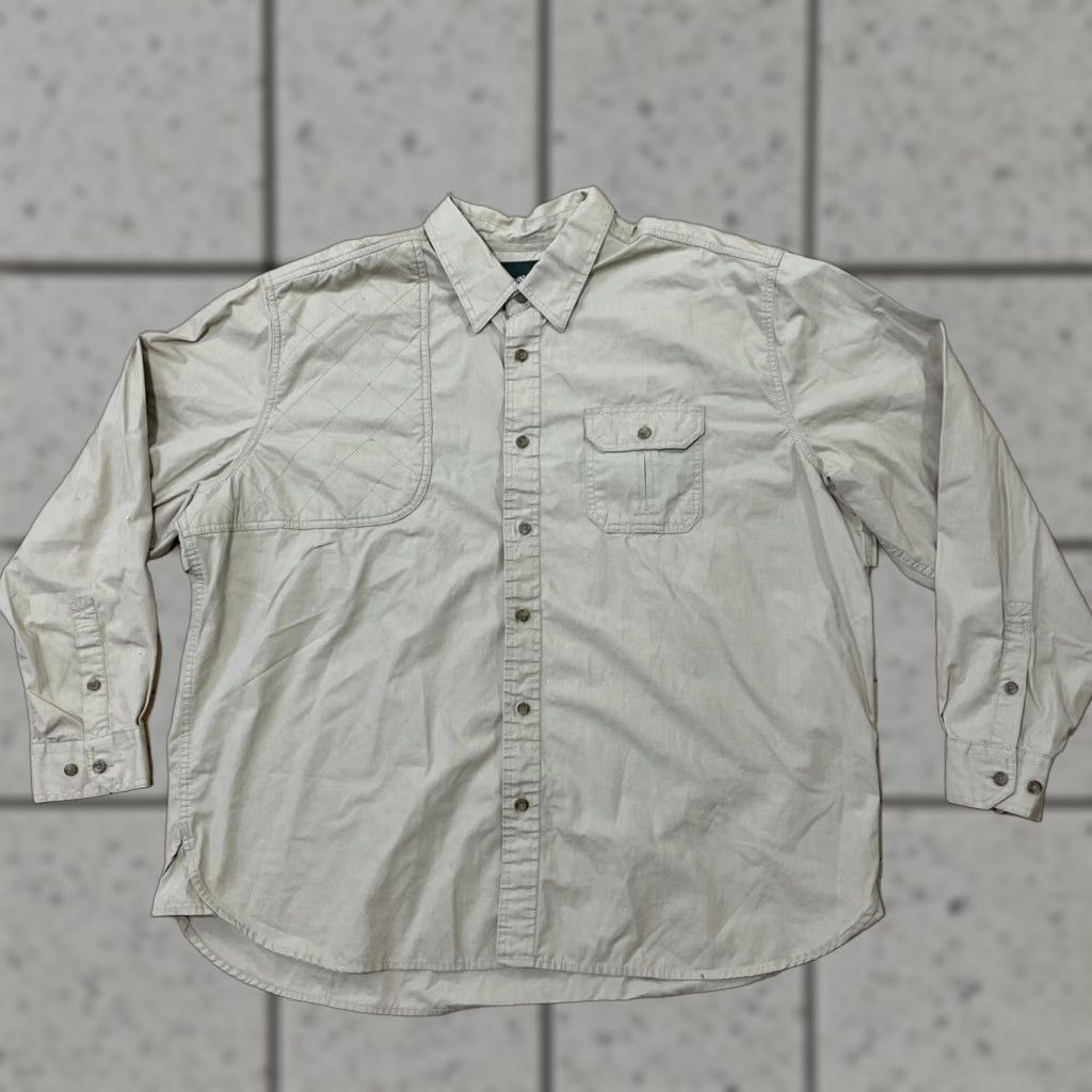 Eddie Bauer VINTAGE Eddie Bauer Hunting Shirt Men 2XL Twill Khaki Beiges Pad Western Vent Button-Up With Pockets Size US XXL / EU 58 / 5 - 1 Thumbnail