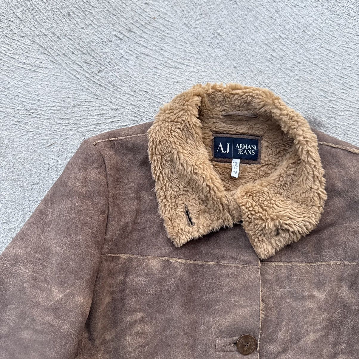 Giorgio Armani Armani Jeans Vintage Faux Shearling Coat Size US S / EU 44-46 / 1 - 3 Thumbnail