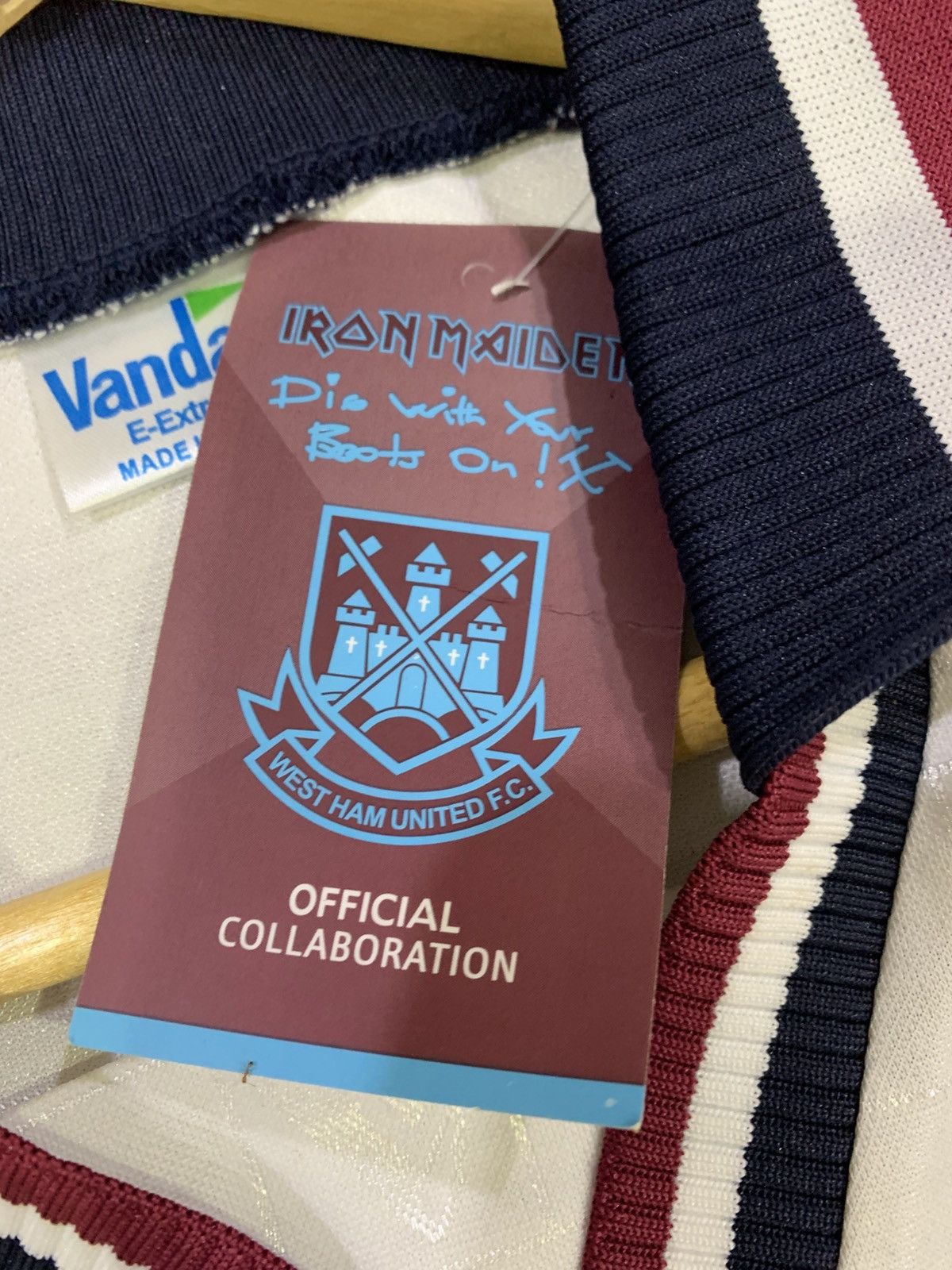 Iron Maiden Vintage IronMaiden West Ham United Jersey Deadstock With Tag Size US XL / EU 56 / 4 - 6 Thumbnail