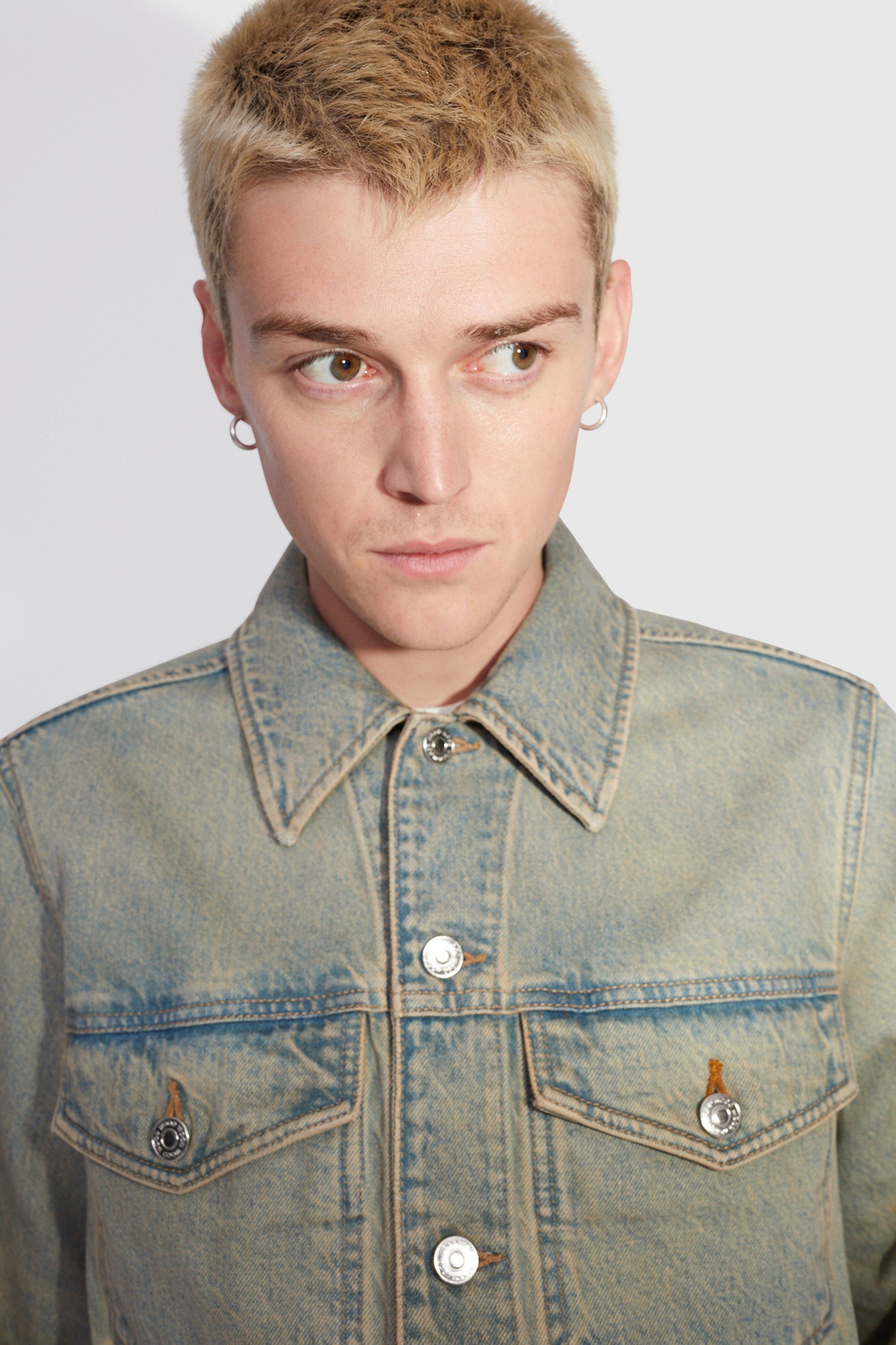 Acne Studios × Helmut Lang × Wood Wood NWOT $500 - Vintage Beige Denim Jacket Size US L / EU 52-54 / 3 - 5 Thumbnail