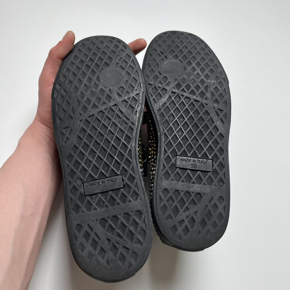 Giuseppe Zanotti Giuseppe Zanotti Suede Embellished Eve Slip-On Sneakers Size US 9 / IT 39 - 8 Thumbnail