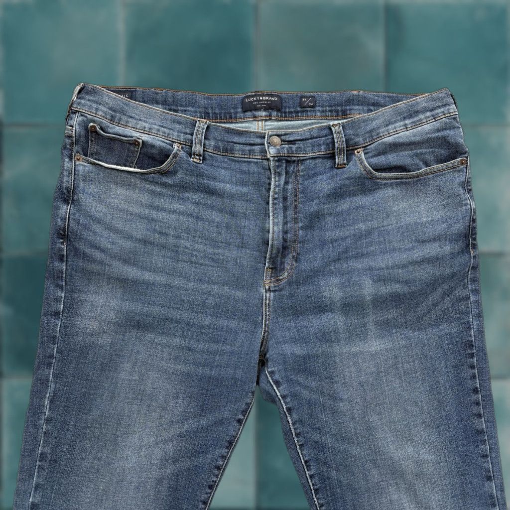 Lucky Brand Lucky Brand Athletic Taper Jeans Mens 44x34 Blue Wash 5-Pocket Denim Slim Straight Modern Streetwear Vintage No Size US 44 / EU 60 - 1 Thumbnail