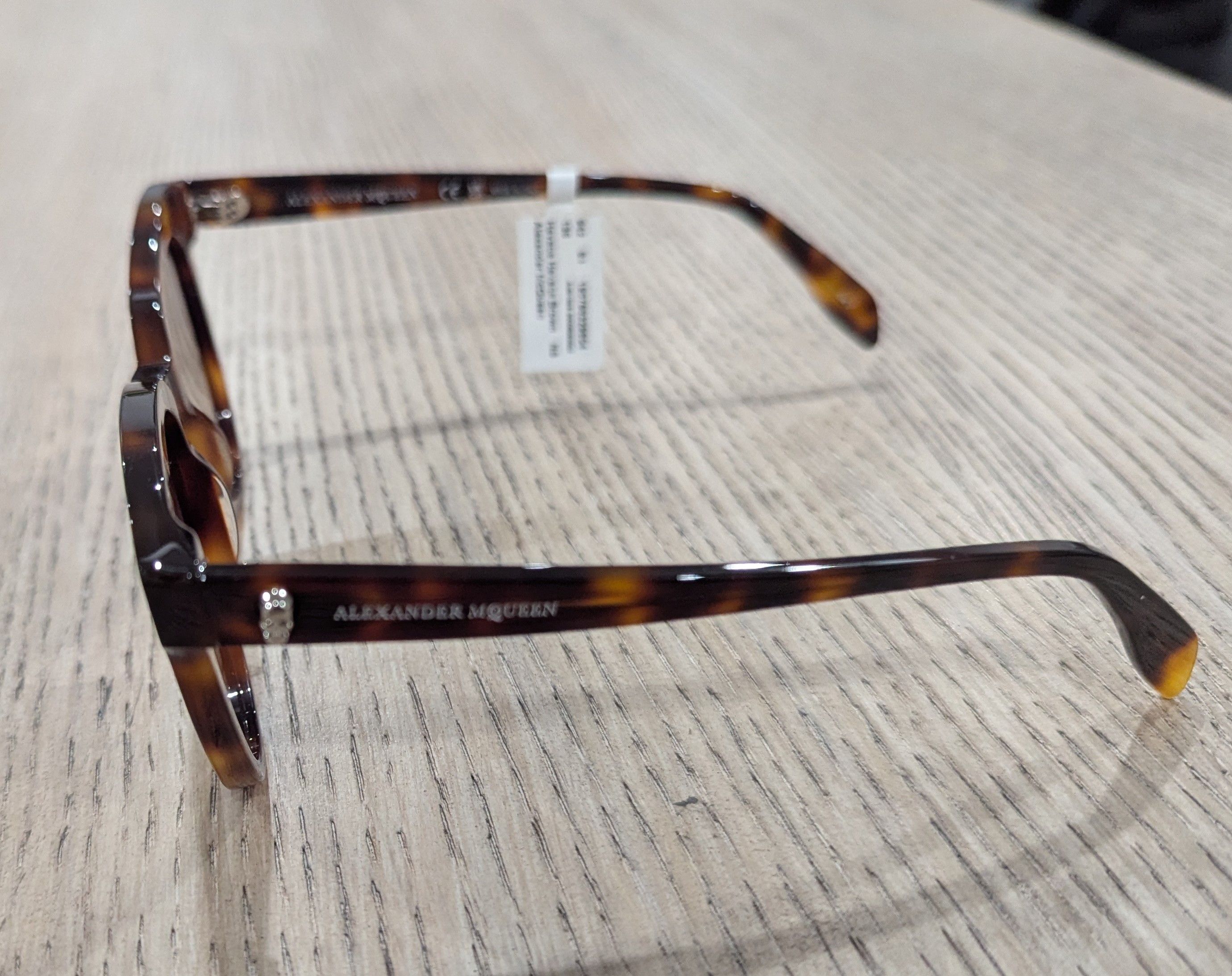 Alexander McQueen Oval 53mm Sunglasses Havana Brown