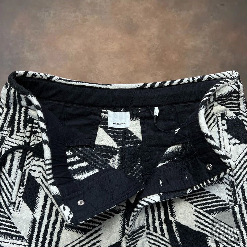 Isabel Marant Isabel Marant Felian Jacquard Shorts Black/Off White New Size US 36 / EU 52 - 4 Thumbnail