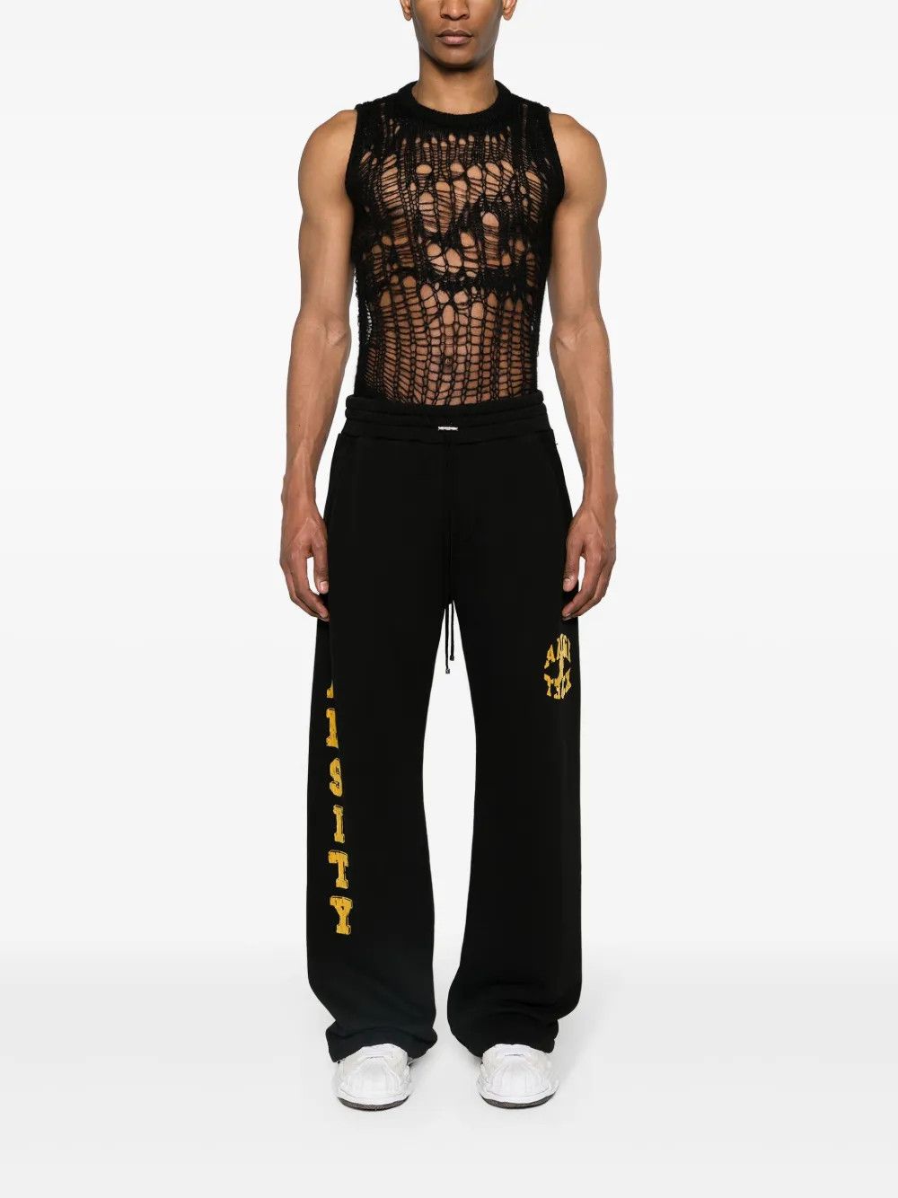 Amiri o1y0525 Logo Jogger & Sweatpant in Black Size US 32 / EU 48 - 5 Thumbnail