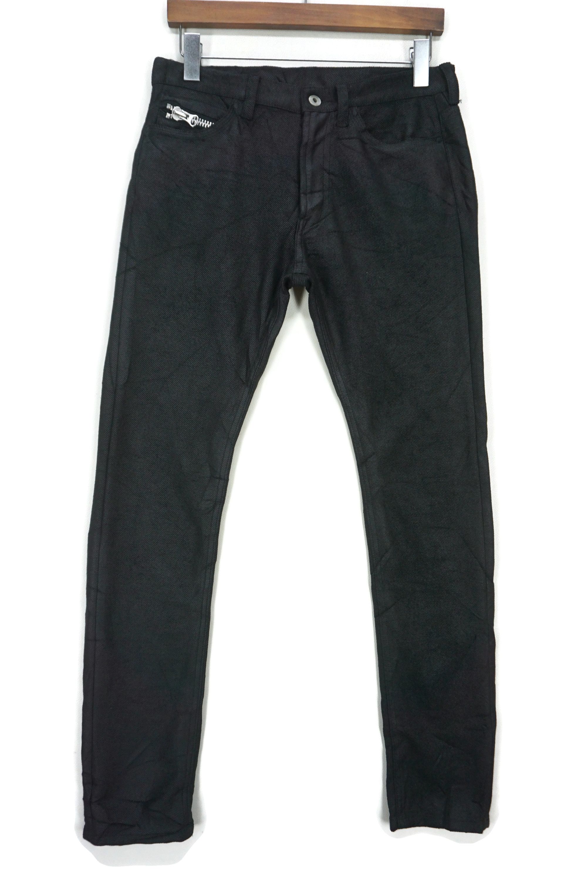 image of Nano Universe x Rockers Slim Skinny Pants Eva Resin Coating Size M W30Xl31 in Black, Men's