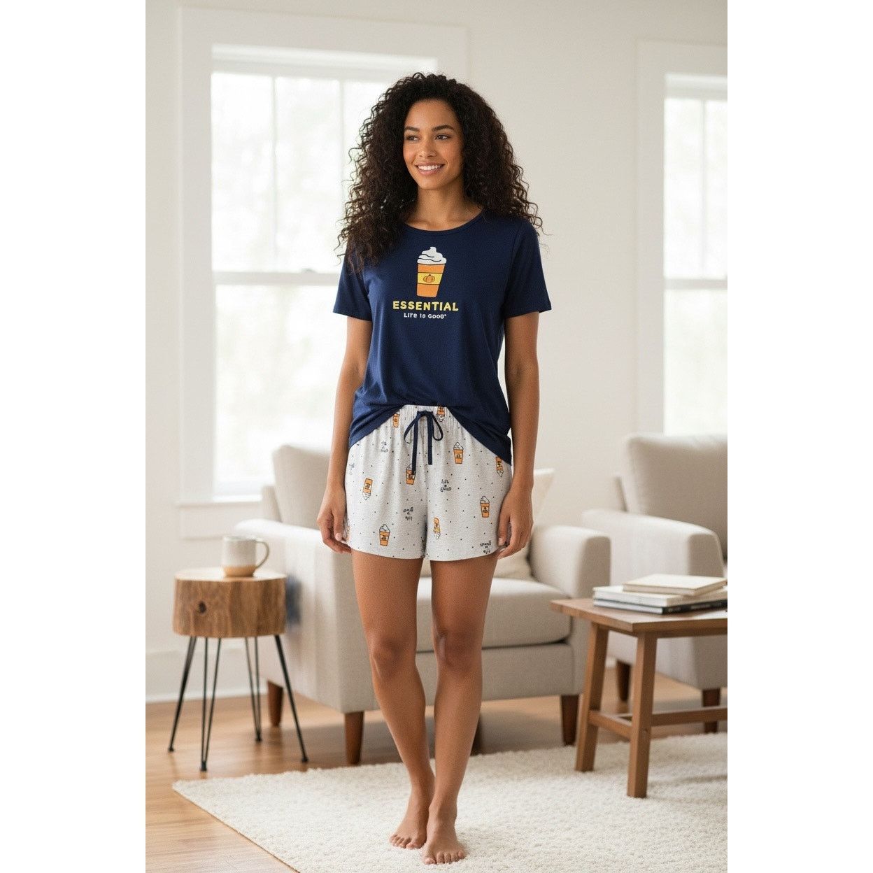 Life is Good Life is Good Women’s Pajama Set Coffee Size L Size L / US 10 / IT 46 - 1 Thumbnail