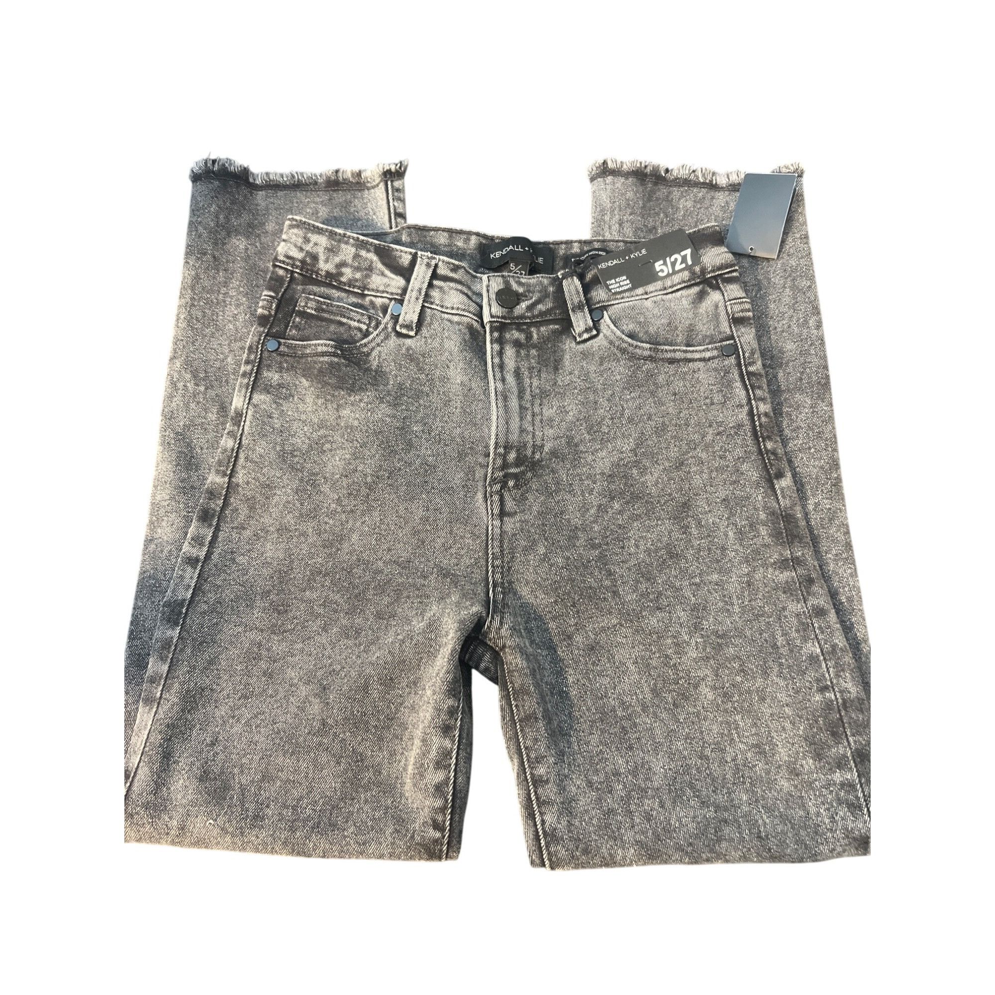 Kendall And Kylie Kendall Kylie Icon High Rise Straight Denim Jeans Black Wash Size 27" / US 4 / IT 40 - 1 Thumbnail
