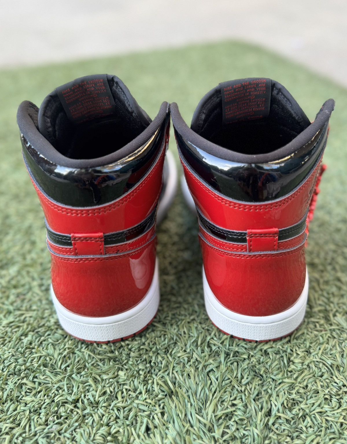 Jordan Brand New Nike Air Jordan 1 Retro OG High Patent Bred - Size 7 Size US 7 / EU 40 - 7 Thumbnail