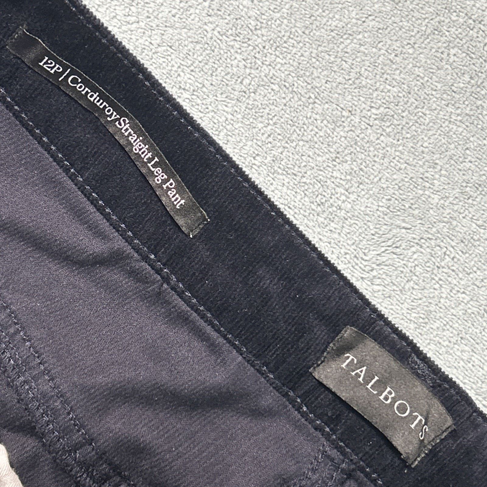 Talbots Velveteen Corduroy Straight Pants Womens 34x28 Velour Formal Size 34" / US 12 / IT 48 - 5 Thumbnail