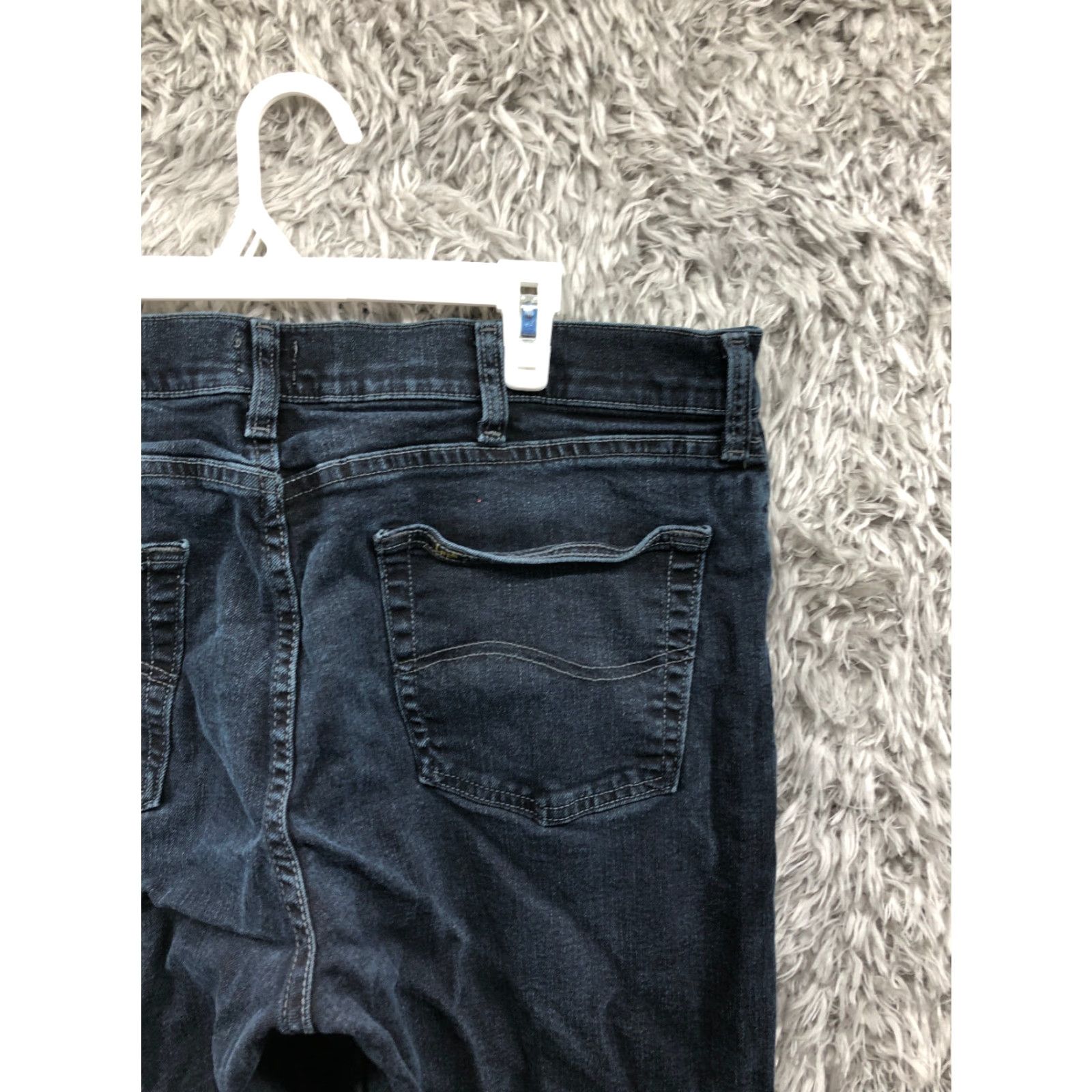 Lee Lee Jeans 38x32 Mens Mid Rise Straight Leg Dark Wash Blue Denim Jeans Size US 38 / EU 54 - 6 Thumbnail