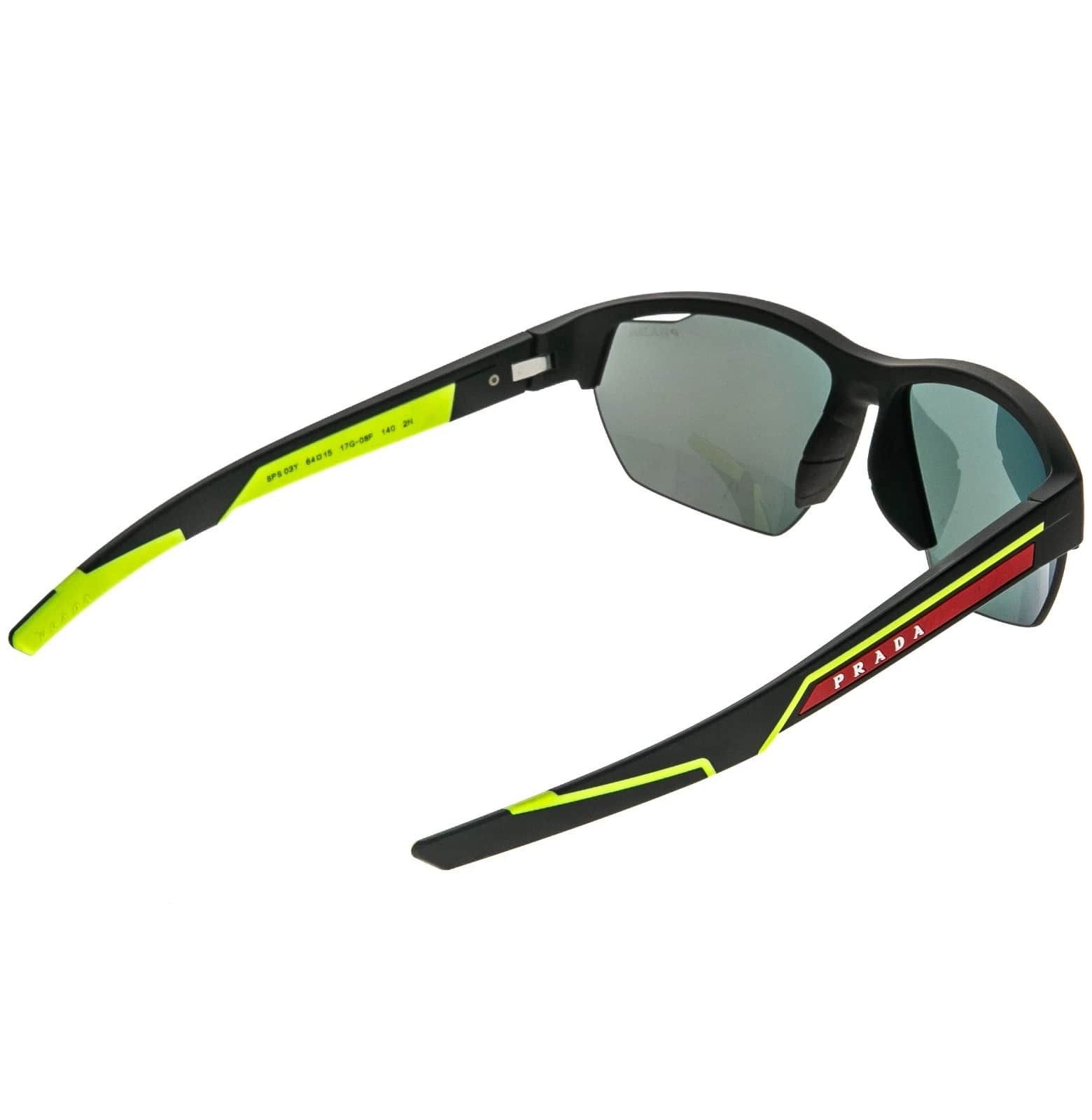 Prada PRADA PS03YS LINEA ROSSA IMPAVID 03Y Black Sport Sunglass Size ONE SIZE - 8 Thumbnail
