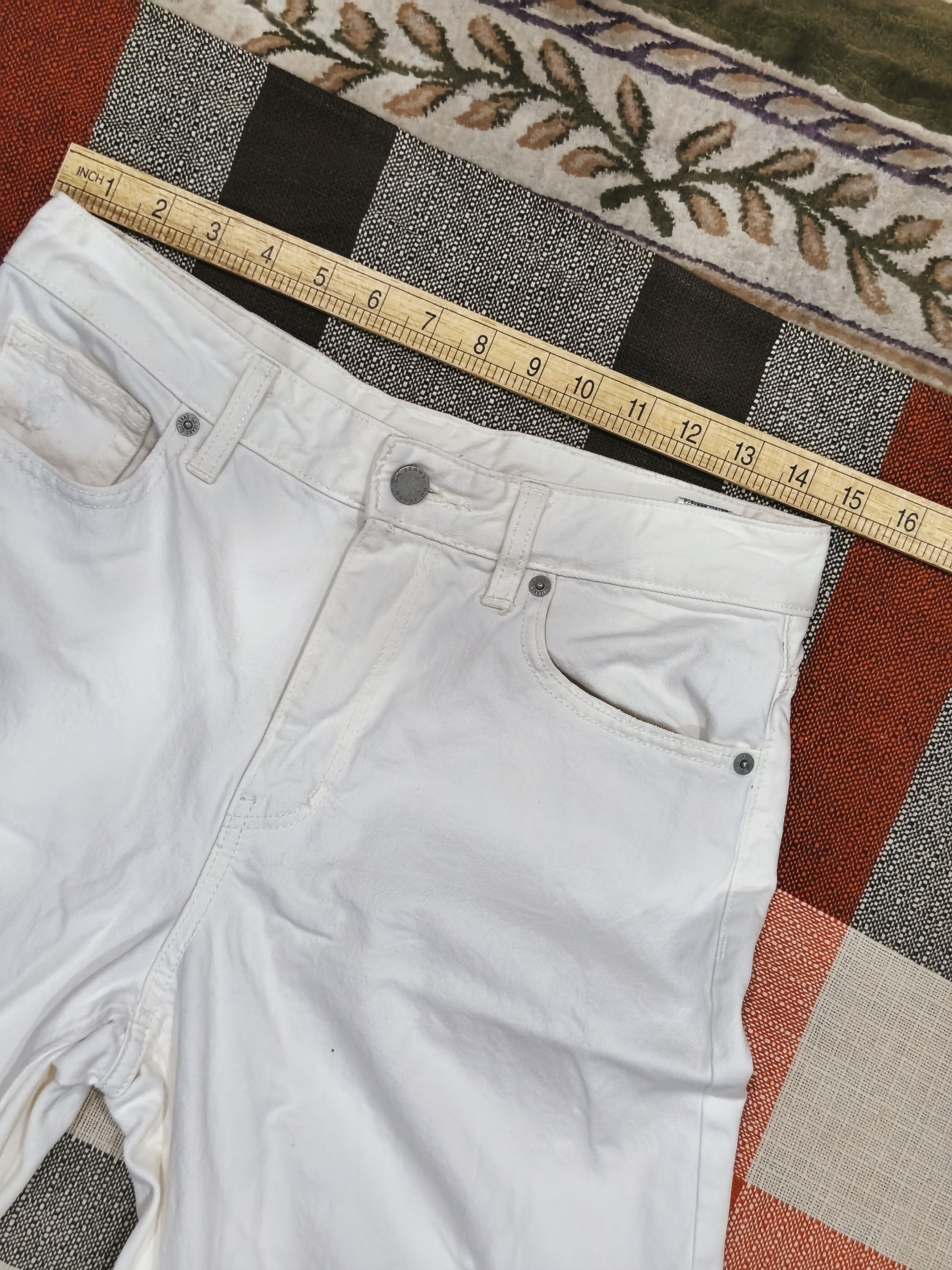 GU Distressed Gu jeans off white wide leg L Size 30" / US 8 / IT 44 - 13 Thumbnail