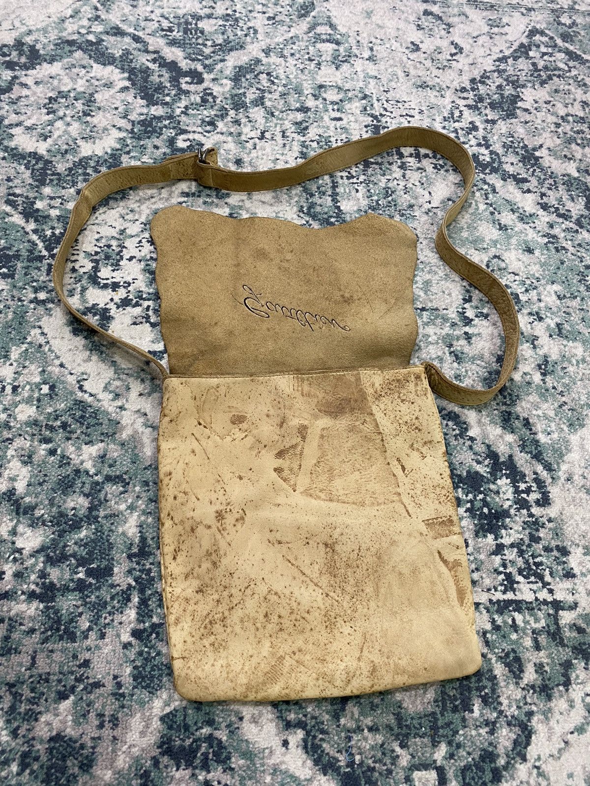 Jean Paul Gaultier Jean Paul Gaultier Raw Calf Leather Crossbody Bag Size ONE SIZE - 9 Thumbnail