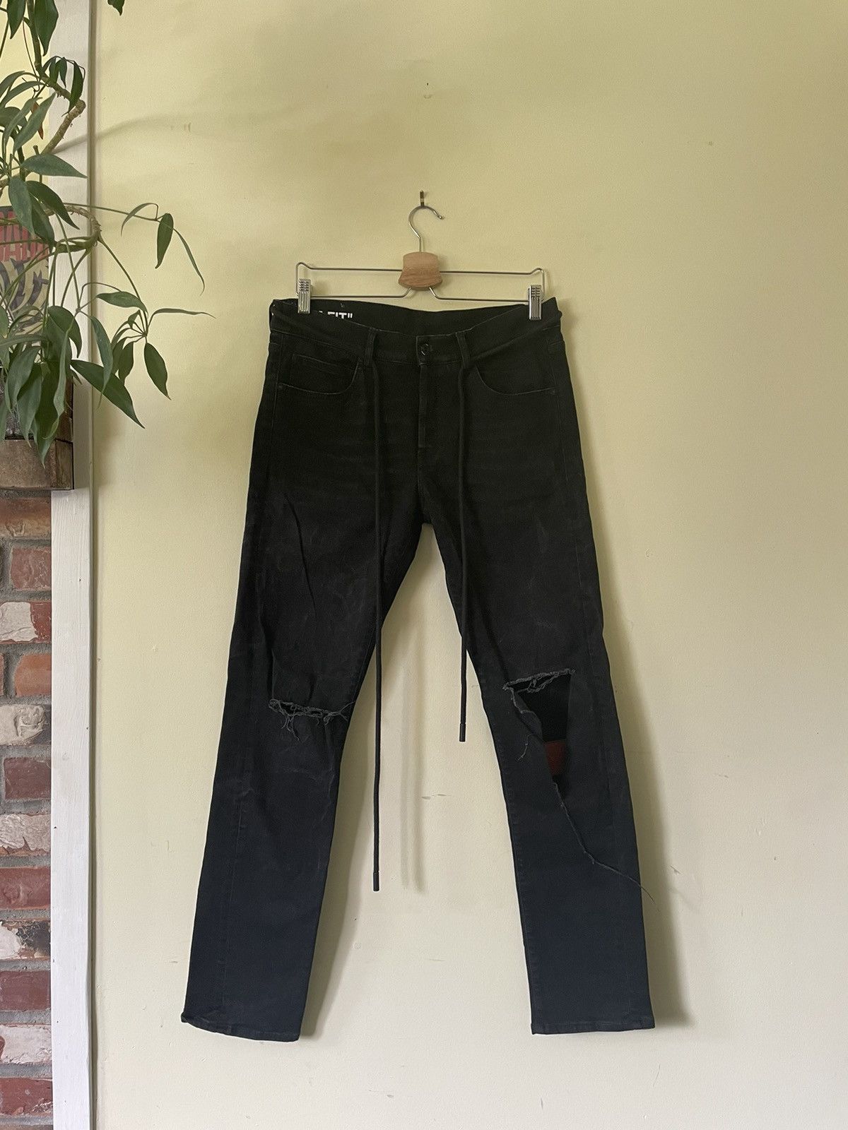 Off-White Off White Checkered Back “Slim Fit” Jeans Size US 32 / EU 48 - 2 Thumbnail