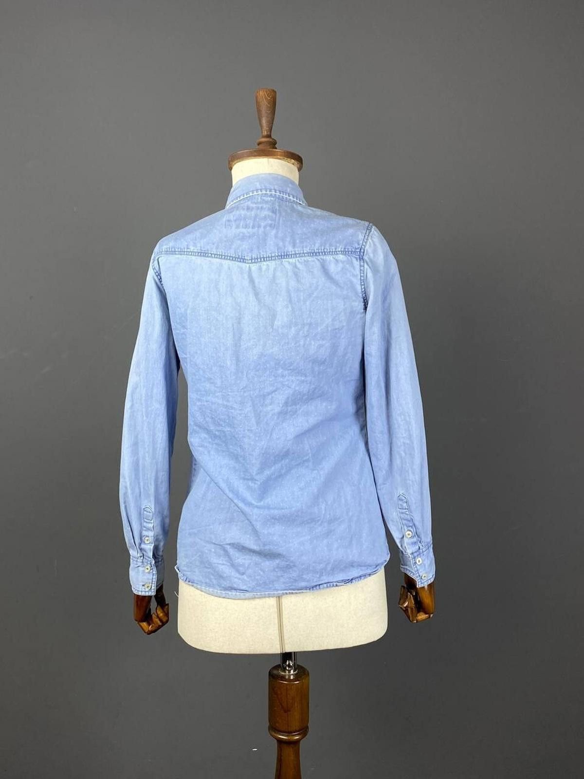 Designer Emily Van Den Bergh Blue Denim Blouse Shirt Size 36 / S Size S / US 4 / IT 40 - 7 Thumbnail