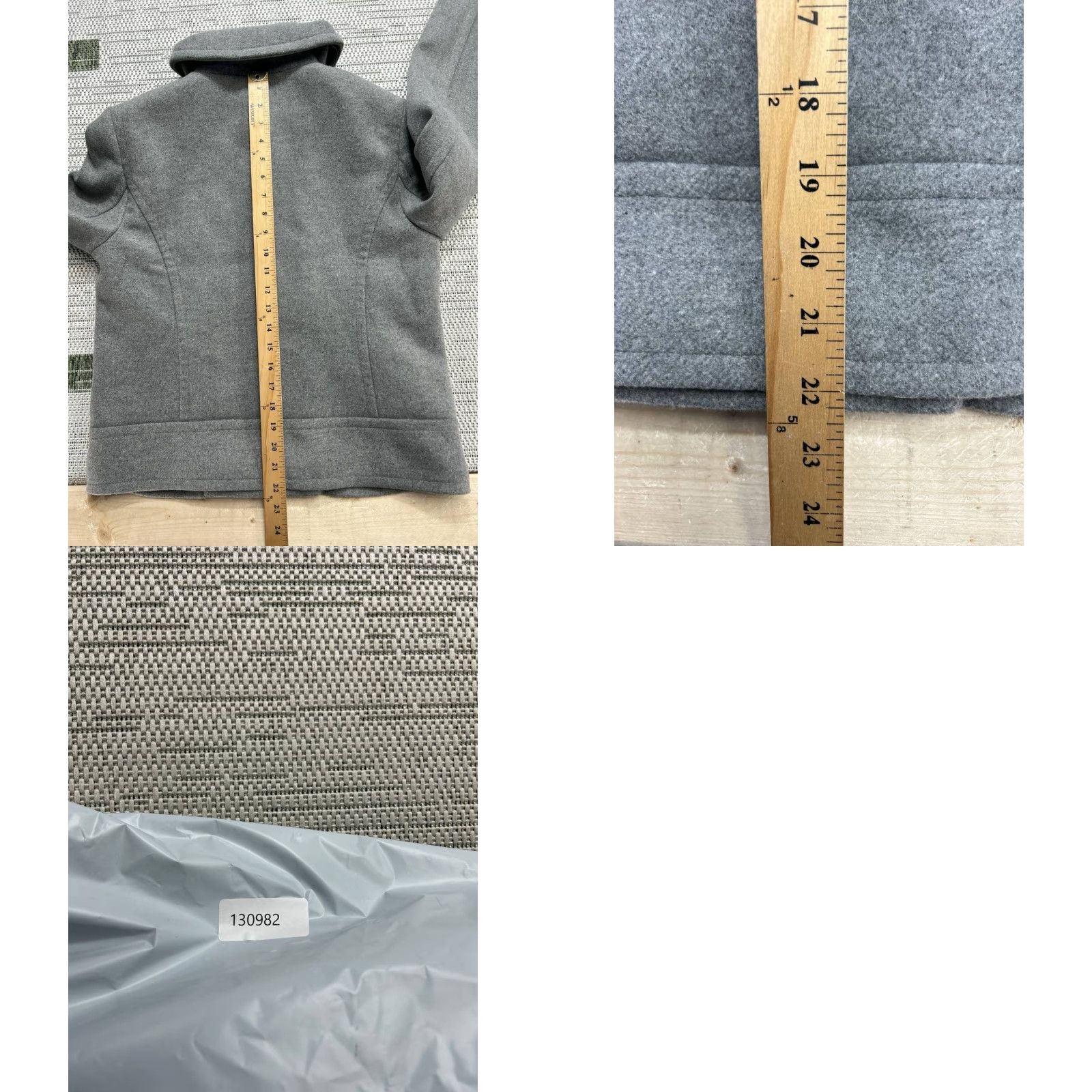 Ann Taylor VINTAGE Loft Jacket Womens Small Gray Fleece Peacoat New Size S / US 4 / IT 40 - 8 Thumbnail