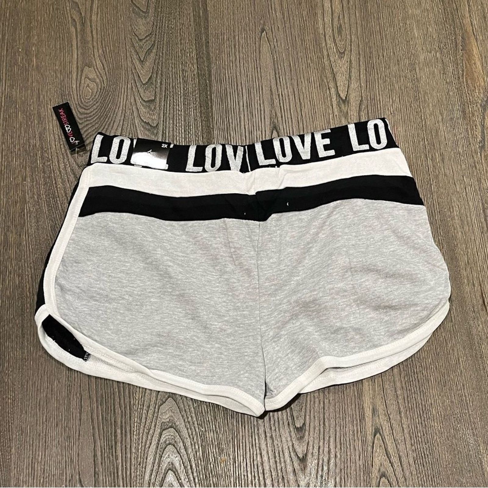 Vintage NWT Love Streak Womens Cotton Track Gym Shorts Size 2X Size 35" - 2 Thumbnail