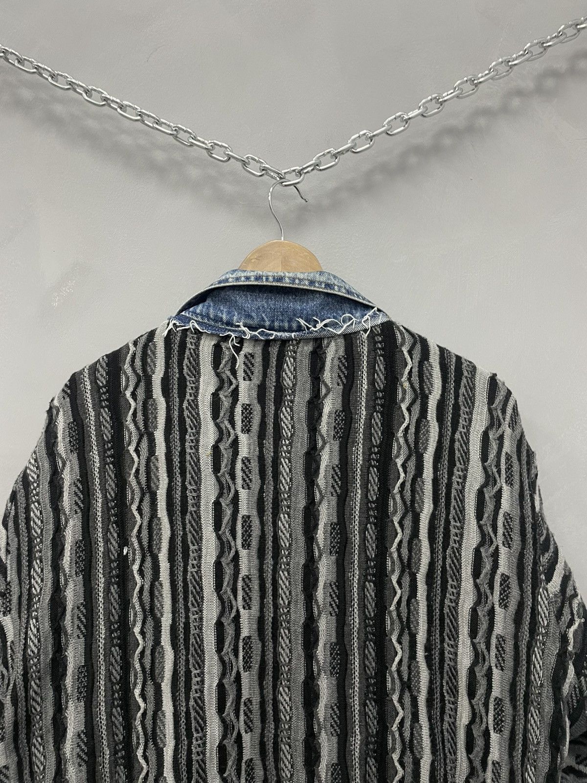 Coogi × Levi's REWORKED REVERSIBLE COOGI SWEATER X LEVIS JACKET Size US L / EU 52-54 / 3 - 6 Thumbnail
