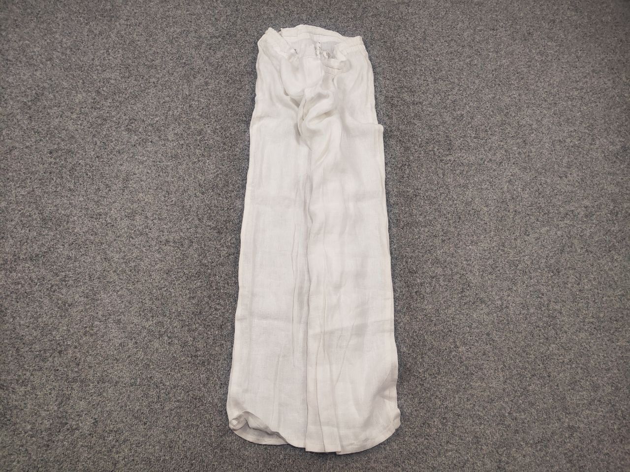 120% Lino 120% Lino Design Classic white Trouser Pants elastic waist Size 30" / US 8 / IT 44 - 2 Thumbnail