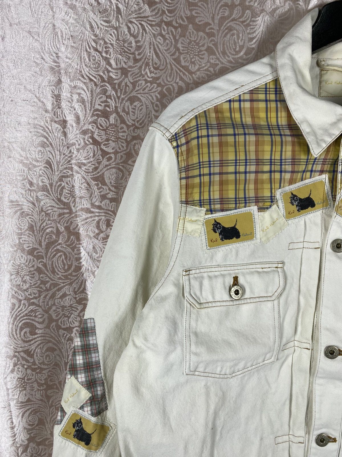 Karl Helmut Vintage Karl Helmut Patchwork Denim Jacket White Japanese Size US M / EU 48-50 / 2 - 9 Thumbnail