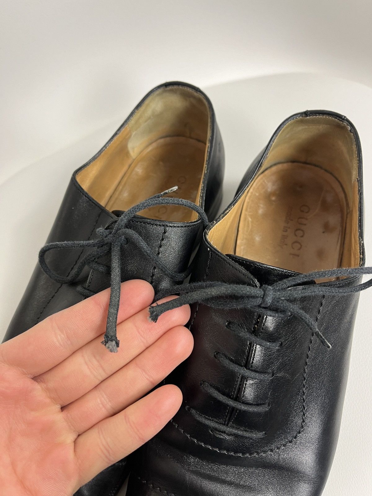 Gucci × Vintage Gucci Leather Oxford Dress Lace-Up Shoes Cap Toe Derby US 10 Size US 10 / EU 43 - 10 Thumbnail