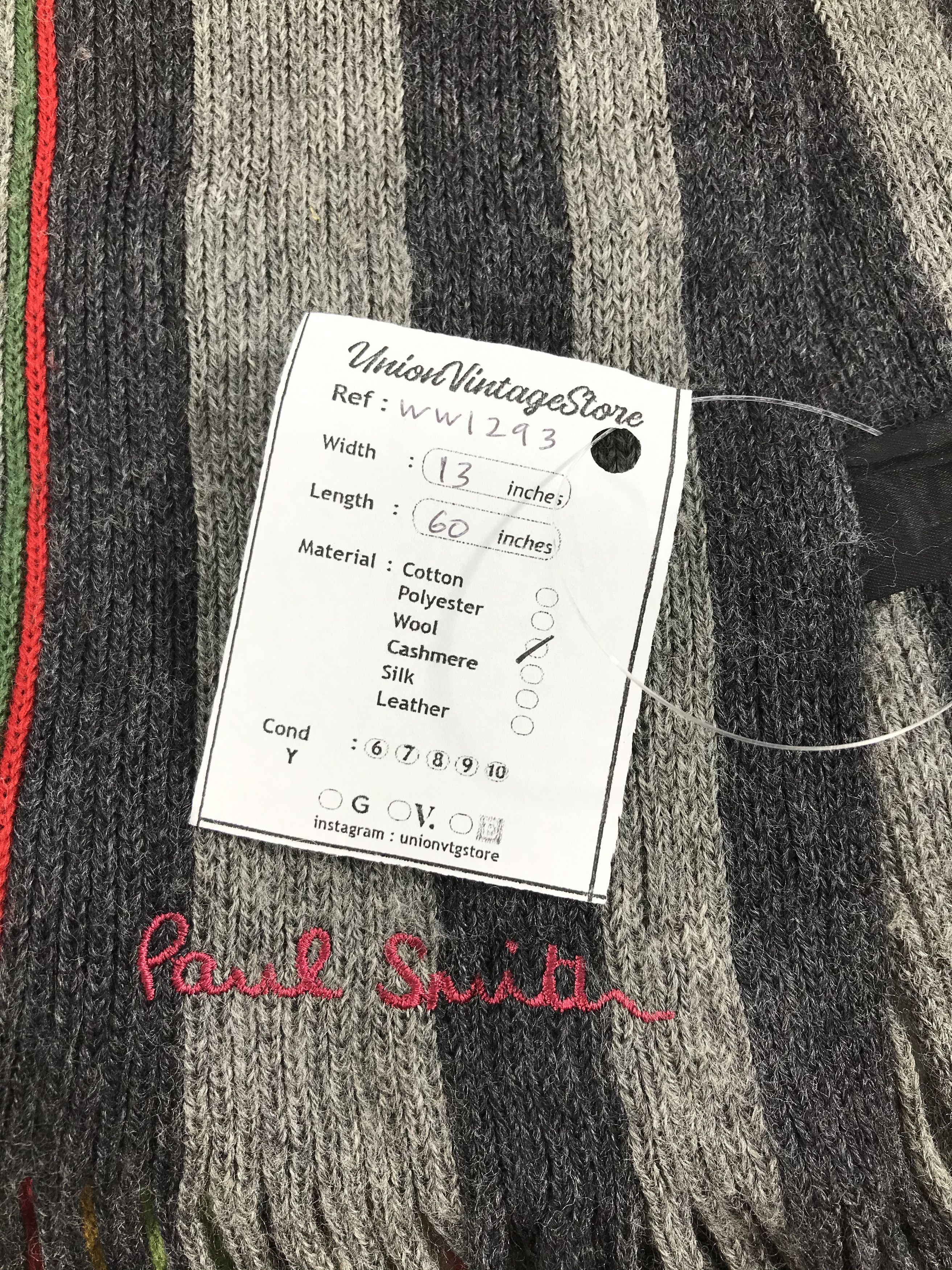 Paul Smith × Vintage Paul Smith Scarf / Muffler / Neckwear - WW1293 Size ONE SIZE - 5 Thumbnail