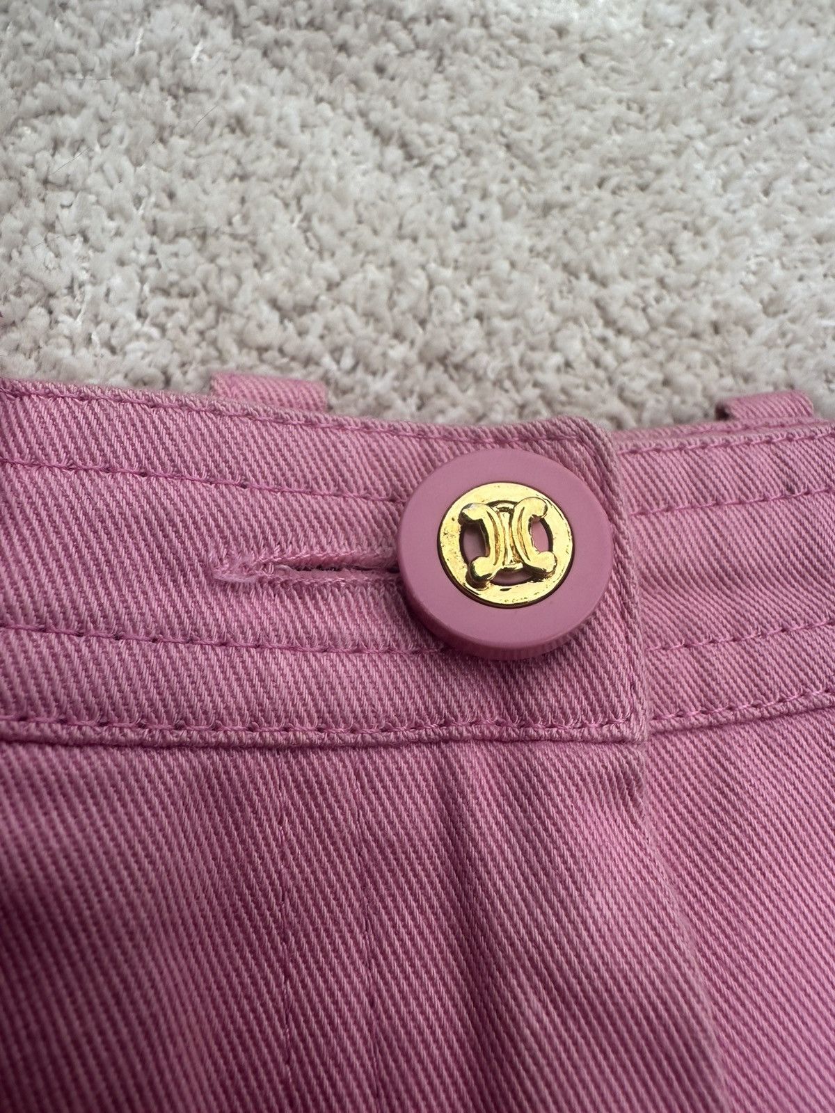 Celine Vintage Celine Paris High Rise Straight Leg Pink Jeans Sz 36 Size 36" / US 14 / IT 50 - 3 Thumbnail