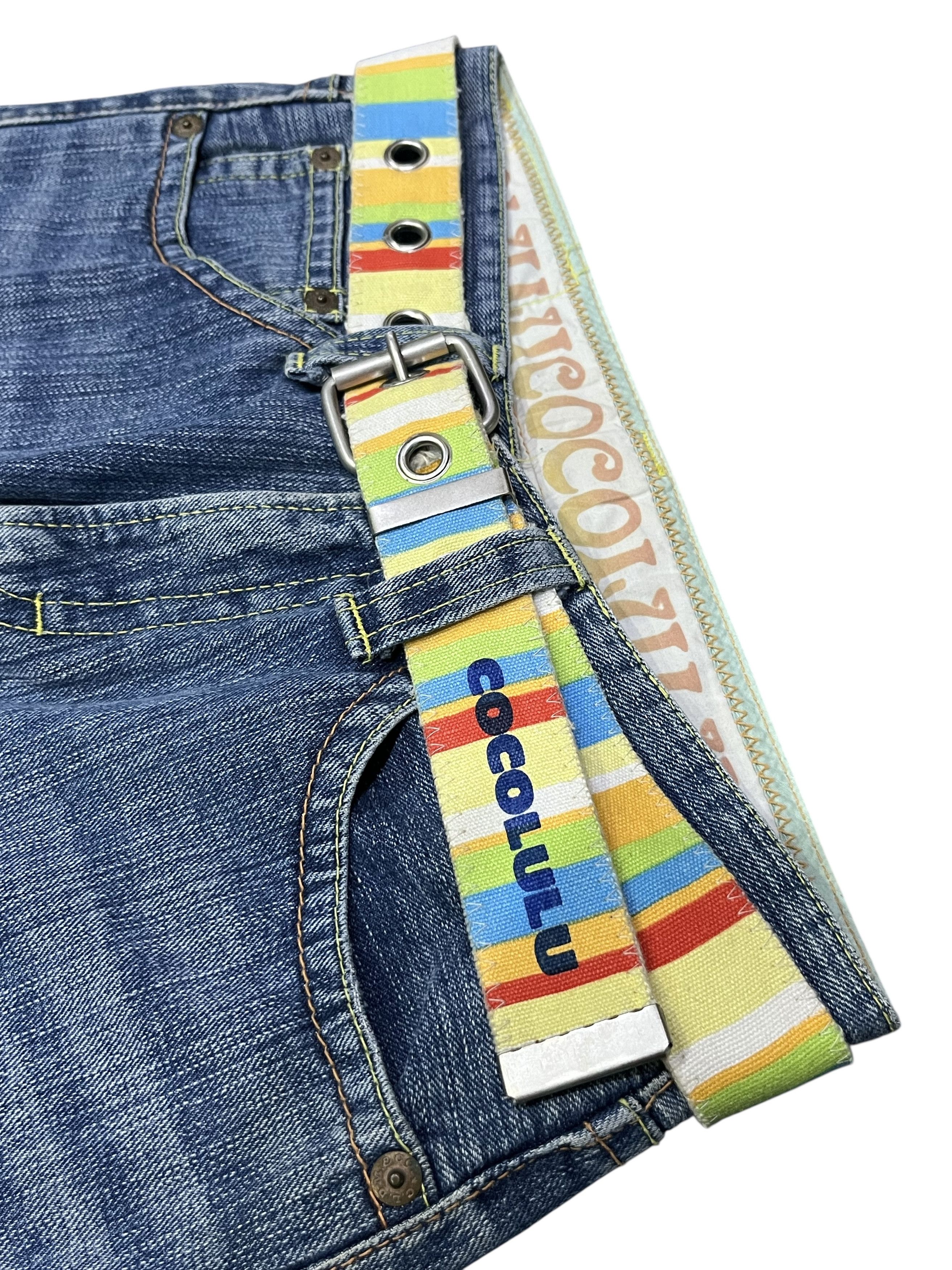 Japanese Brand 🌈90’s COCOLULU Hype “Rainbow” Spellout Denim Japan Made Size 29" - 6 Thumbnail