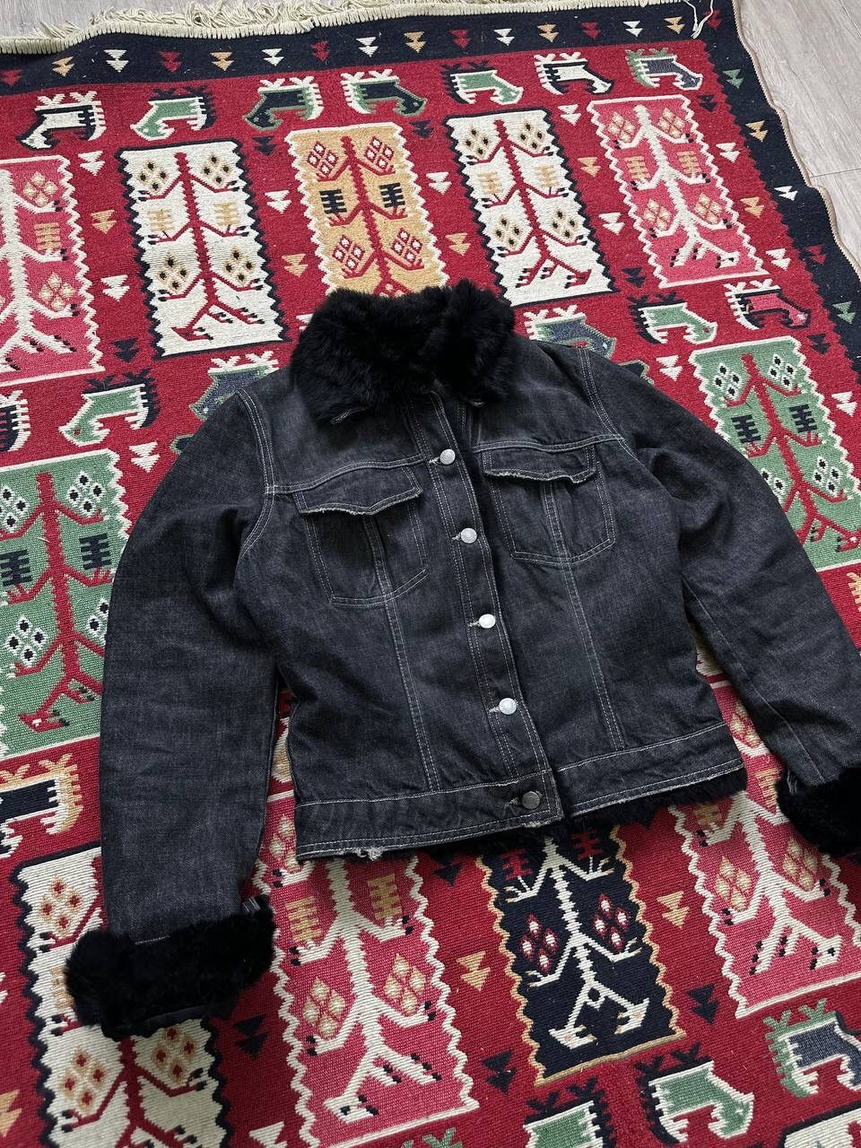 Pinko Vintage Pinko Avantgarde Real Fur Jacket Denim Size S / US 4 / IT 40 - 2 Thumbnail