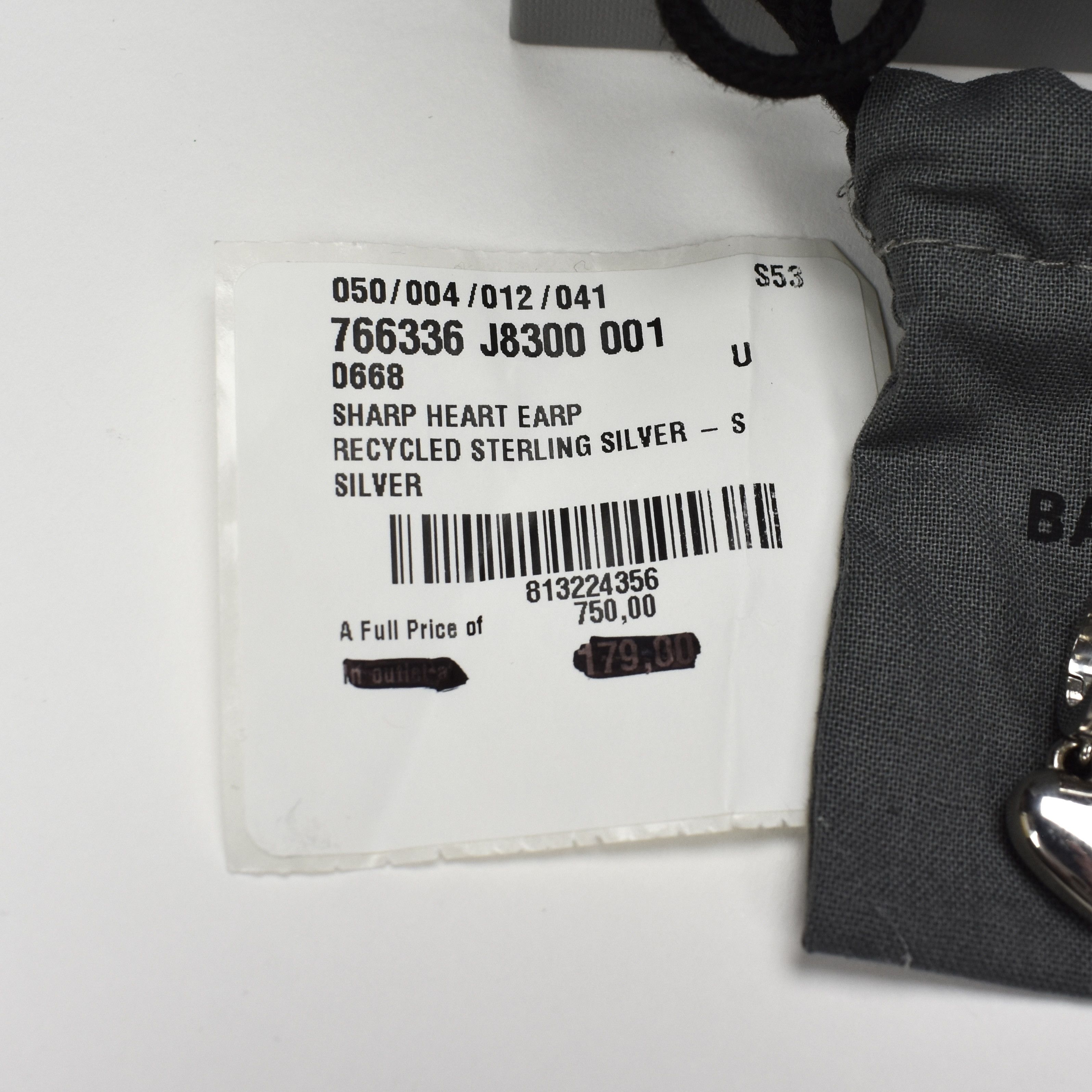 Balenciaga Balenciaga .925 Silver Sharp Heart Earrings NEW Size ONE SIZE - 8 Thumbnail