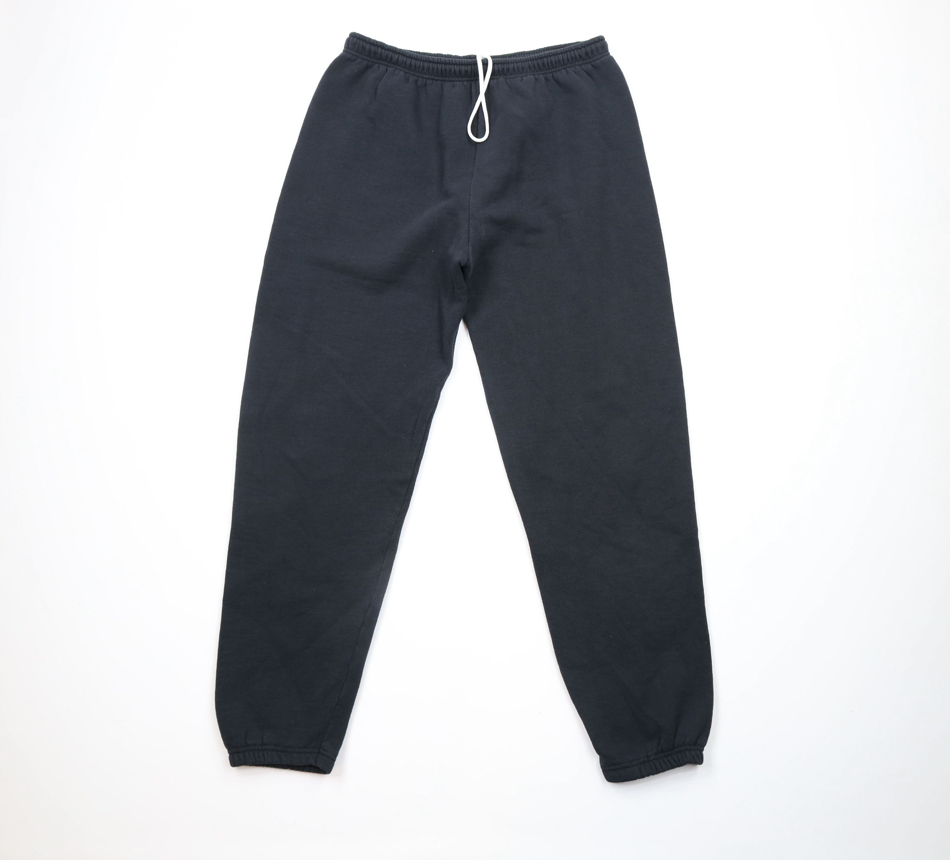 Vintage Vintage 90s Streetwear Cuffed Sweatpants Joggers Pants Black Size US 38 / EU 54 - 1 Thumbnail
