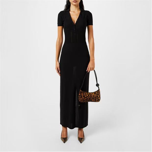 Jacquemus o1g2r1mq1024 Long Polo Maxi Dress in Black Size S / US 4 / IT 40 - 4 Thumbnail