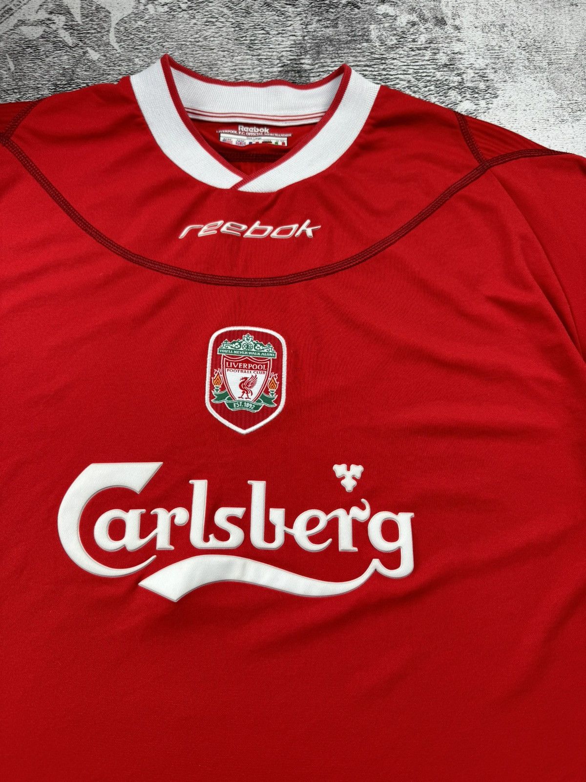 Reebok Liverpool 2002/2003 Garlsberg Reebok Blockcore Jersey Tshirt Size US XL / EU 56 / 4 - 8 Thumbnail