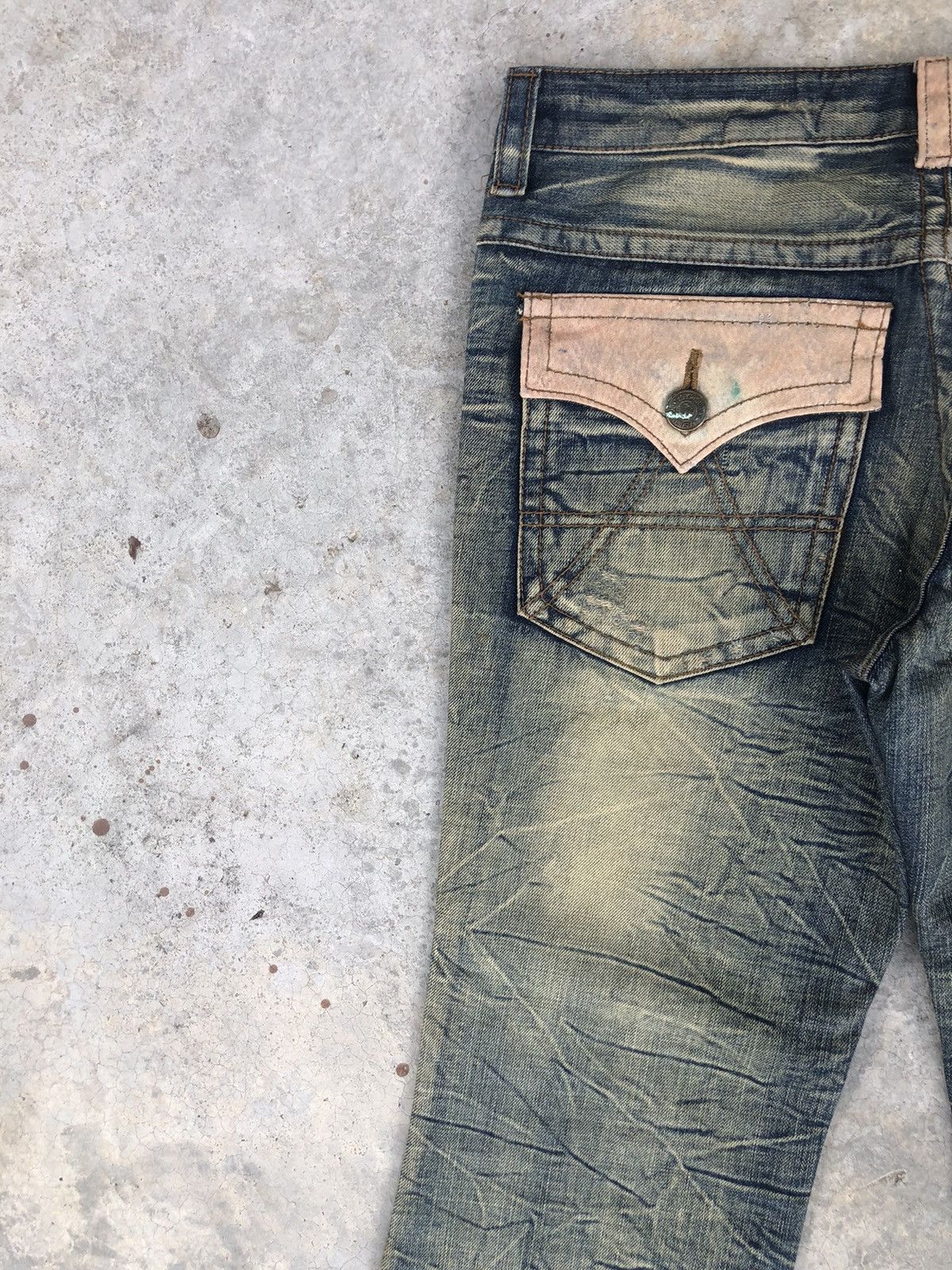 Japanese Brand Japanese Algate Flared Jeans Mud Wash Distressed Jeans Size US 32 / EU 48 - 9 Thumbnail