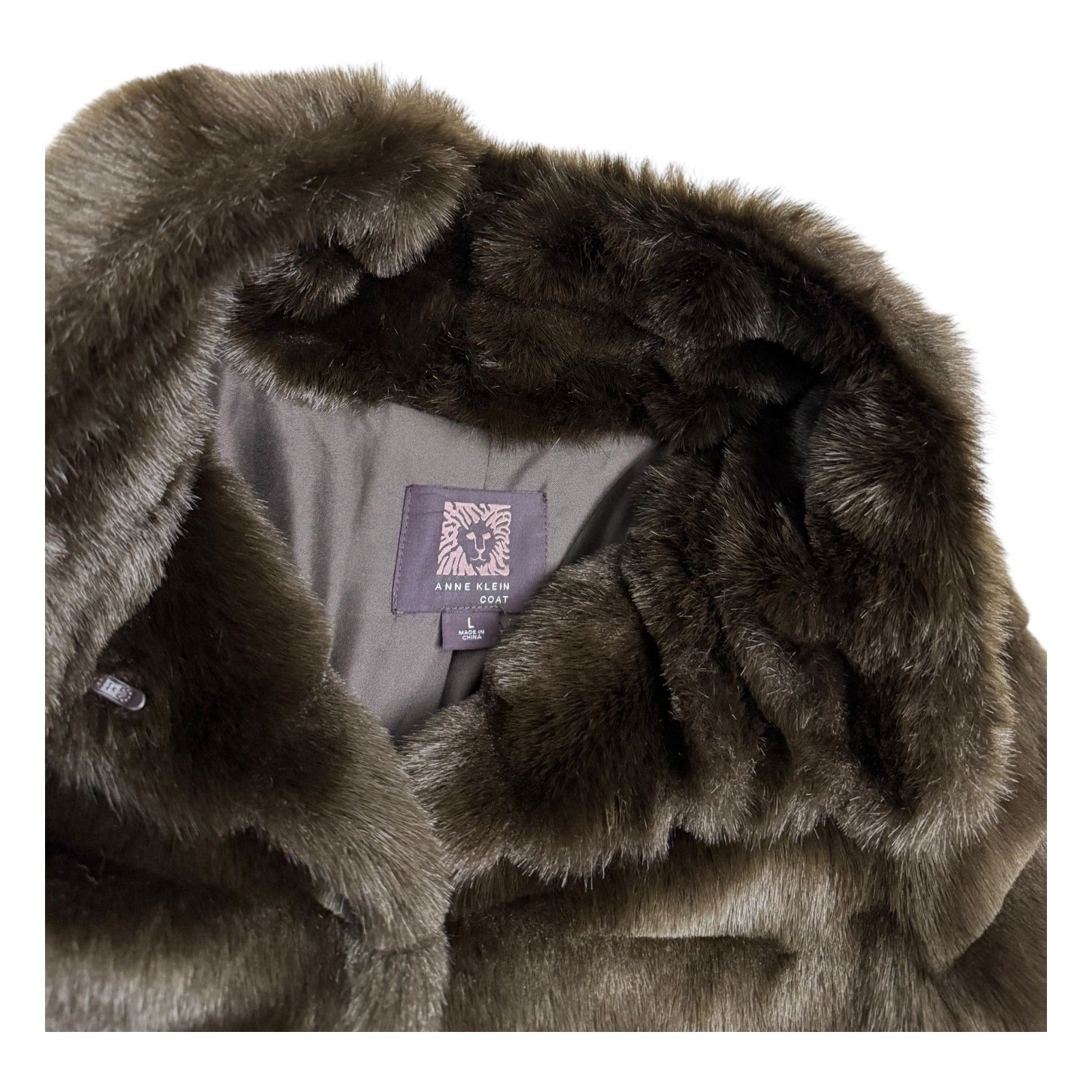 Anne Klein ANNE KLEIN Faux Fur Luxury Designer Winter Casual Coat Large Size L / US 10 / IT 46 - 4 Thumbnail
