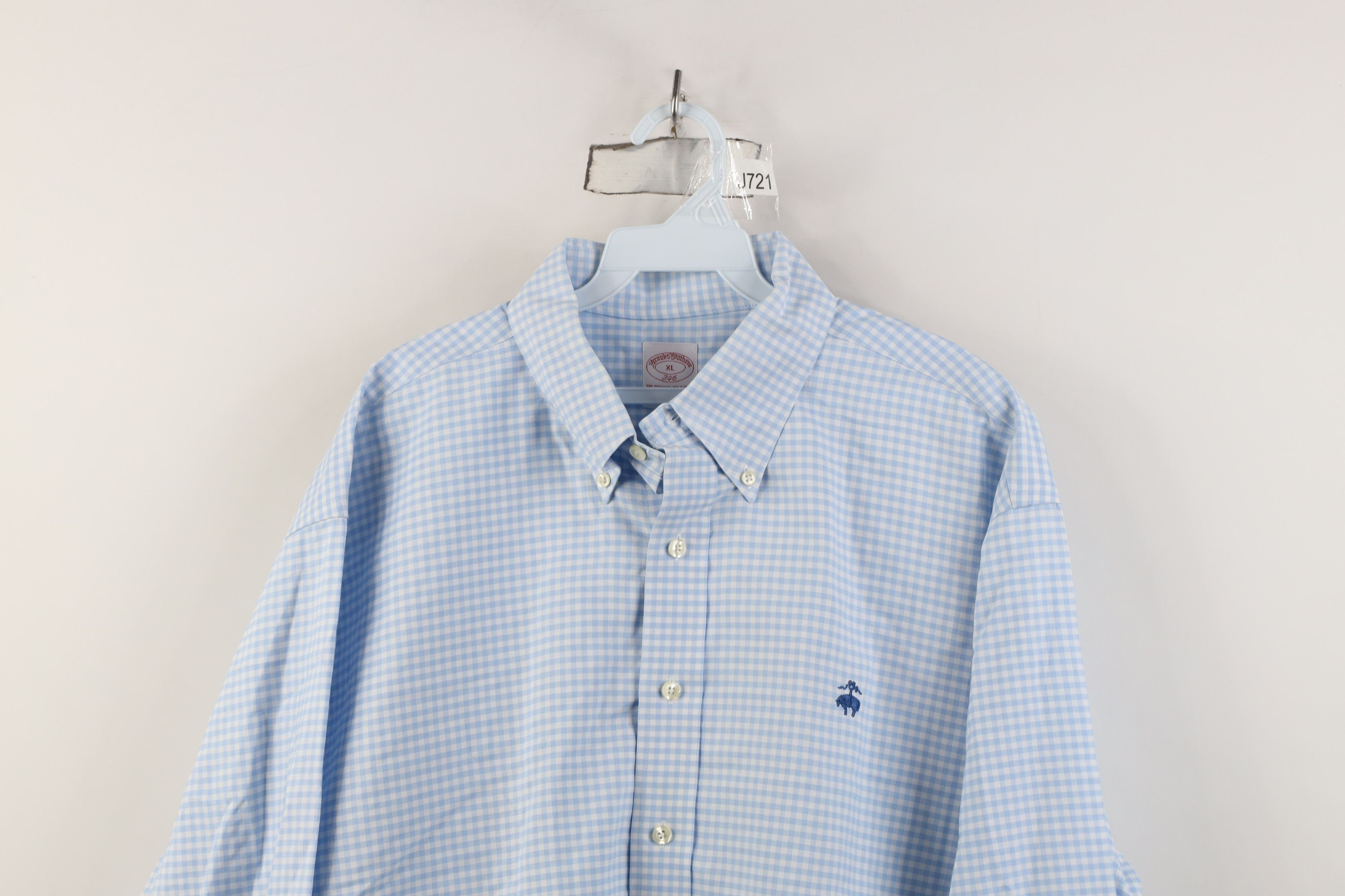 Brooks Brothers Vintage Brooks Brothers Gingham Plaid Button Down Shirt OCBD Size US XL / EU 56 / 4 - 2 Thumbnail