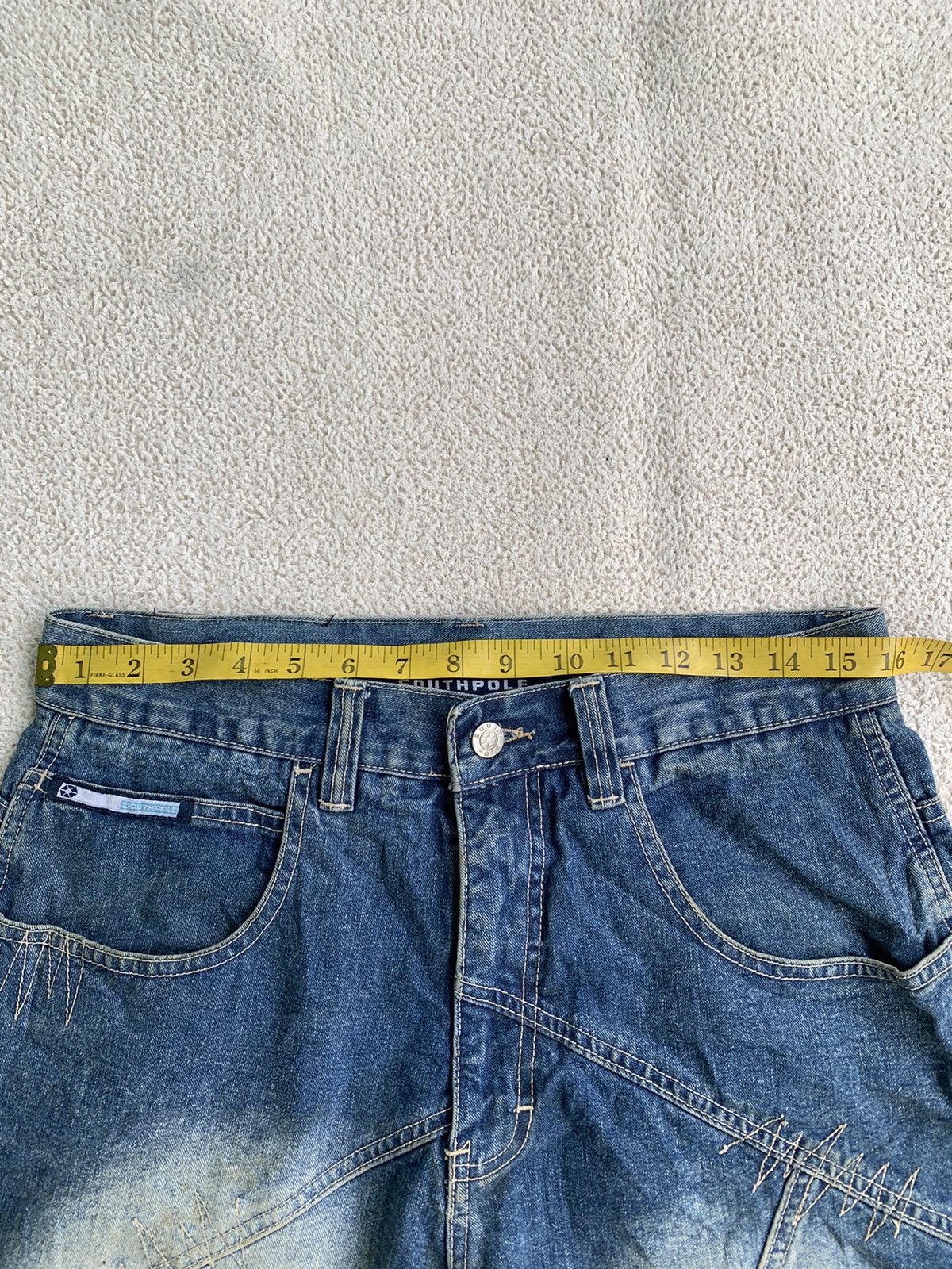 Southpole Southpole Distressed Mud Wash Baggy Jorts Size US 32 / EU 48 - 15 Thumbnail