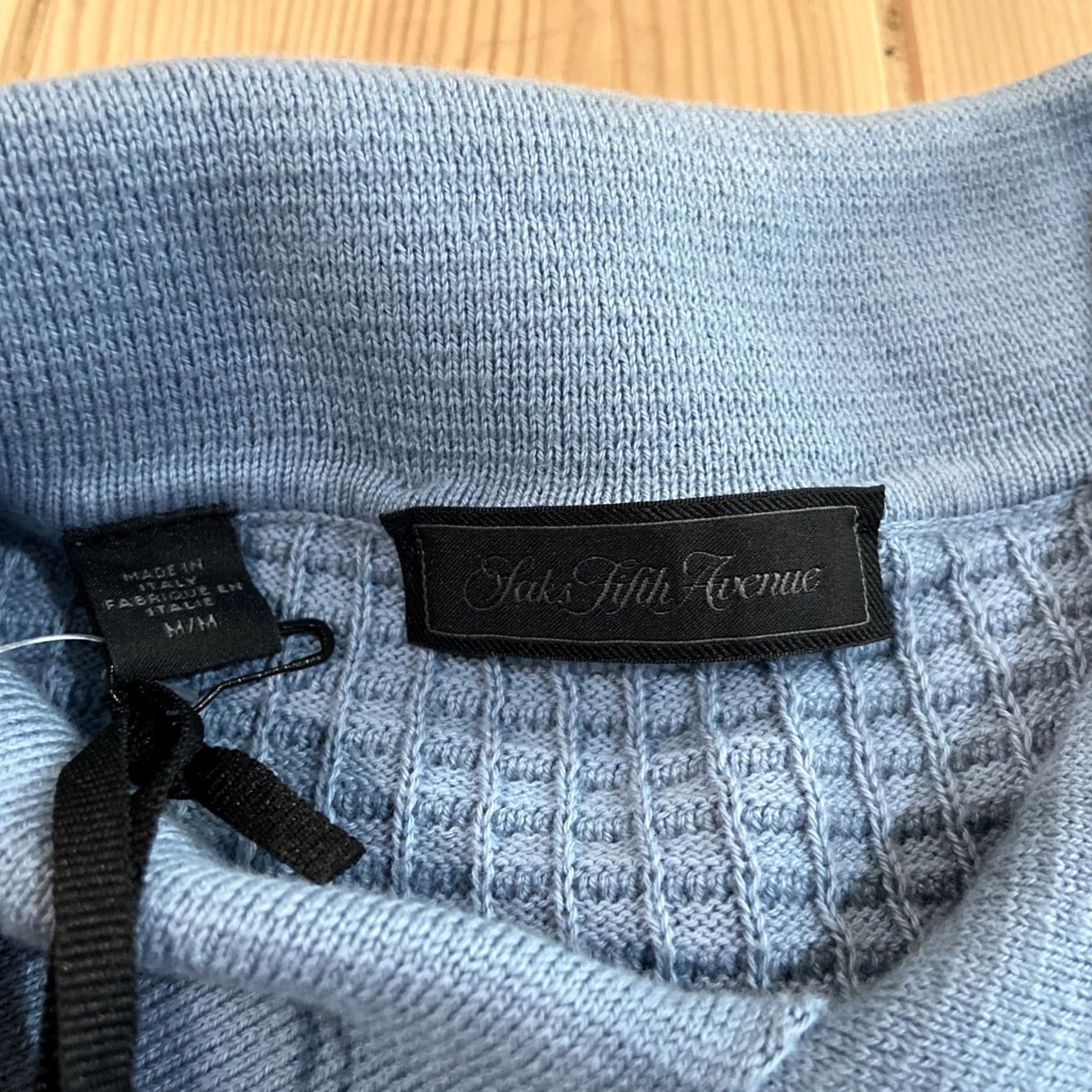Saks Fifth Avenue Saks Fifth Avenue Polo Shirt Men M Blue Knit Collared Short Sleeve Casual, Golf, Modern, Preppy Size US M / EU 48-50 / 2 - 3 Thumbnail