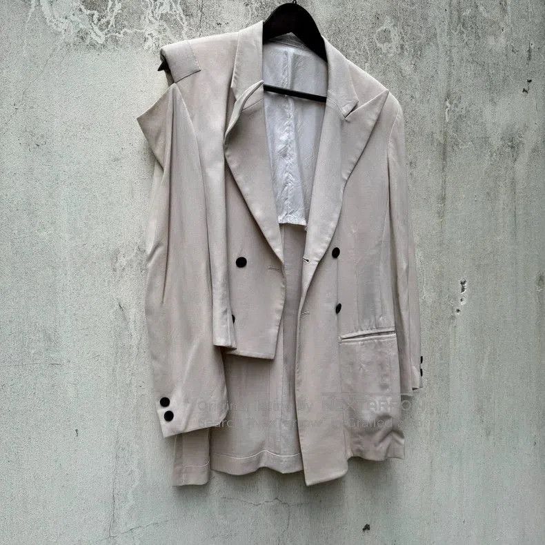 Yohji Yamamoto Yohji Yamamoto Asymmetric Wool Blazer. Size US S / EU 44-46 / 1 - 1 Thumbnail