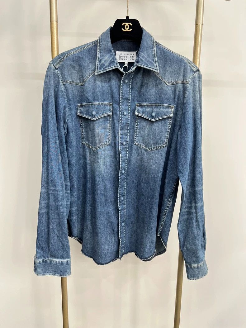 Maison Margiela Maison Margiela Men's Denim Shirt Jacket Size US L / EU 52-54 / 3 - 1 Thumbnail