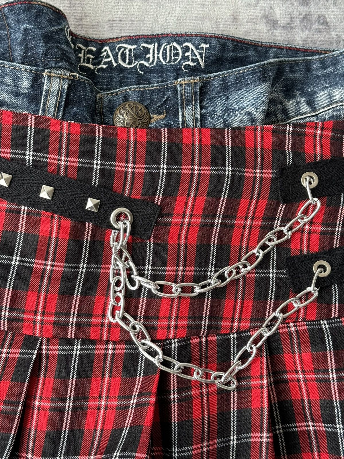 Japanese Brand XX Punk Riot Skirt Size 28" / US 6 / IT 42 - 3 Thumbnail