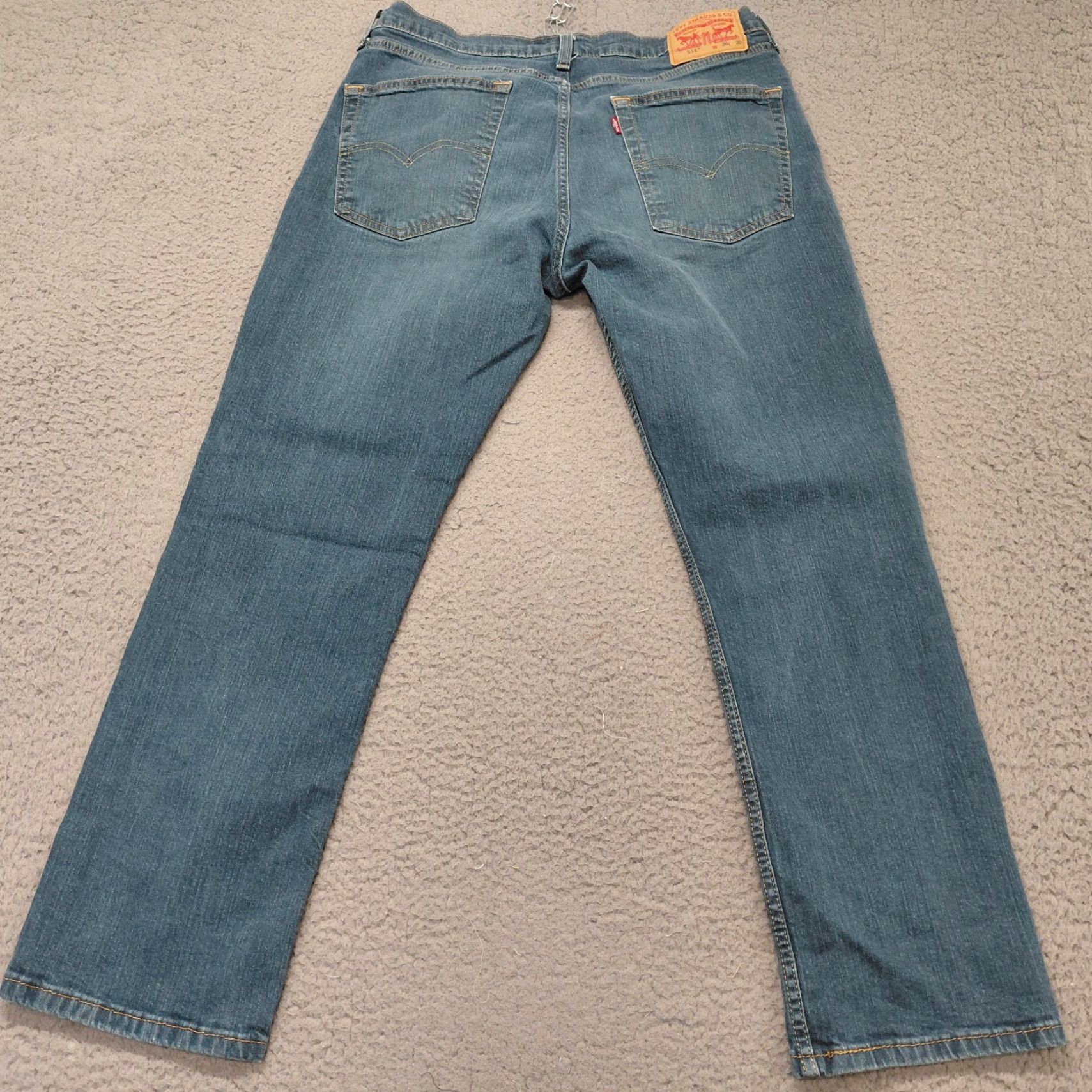 Levi's Levi's 514 Jeans Mens 36x30 Blue Medium Wash Denim Slim Straight Leg Preppy Casual USA 90s Mens Regular Jeans Size US 36 / EU 52 - 2 Thumbnail