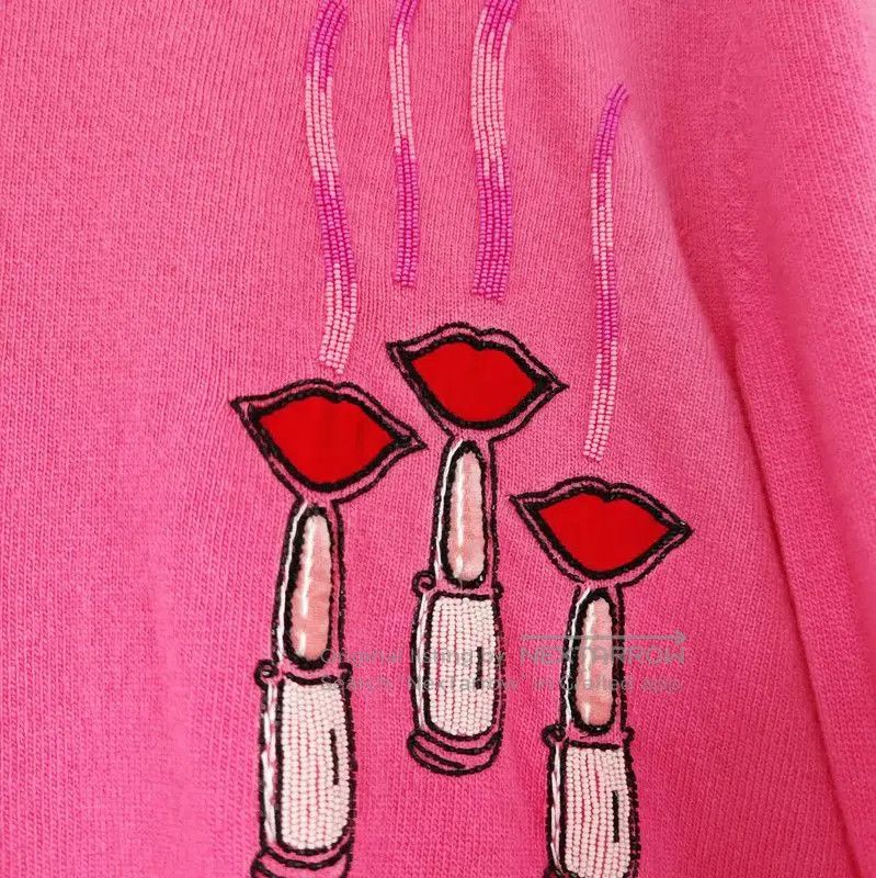 Valentino Valentino Pink Wool Blend Long Sleeve Sweater . Size M / US 6-8 / IT 42-44 - 3 Thumbnail