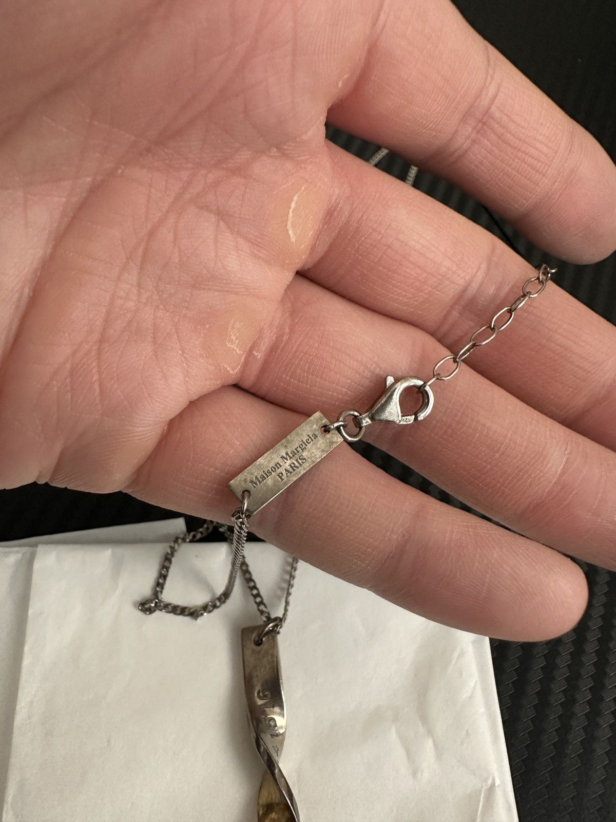 Maison Margiela Maison Margiela Twist Gold Plated & Silver Pendant Necklace Size ONE SIZE - 4 Thumbnail