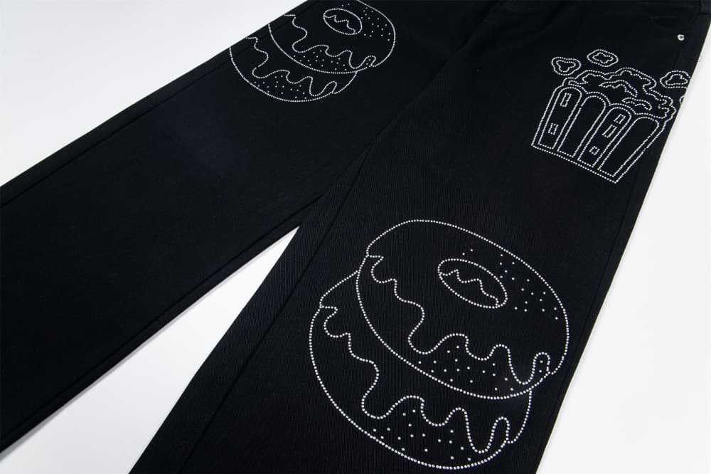 Japanese Brand × Jean Men's straight hip-hop fun pattern loose wide-leg jeans Size US 32 / EU 48 - 5 Thumbnail
