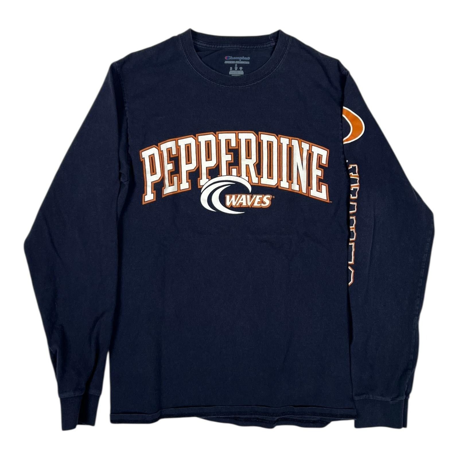Champion Vintage Pepperdine Waves Long Sleeve Shirt Size Small Navy B Size US S / EU 44-46 / 1 - 2 Thumbnail