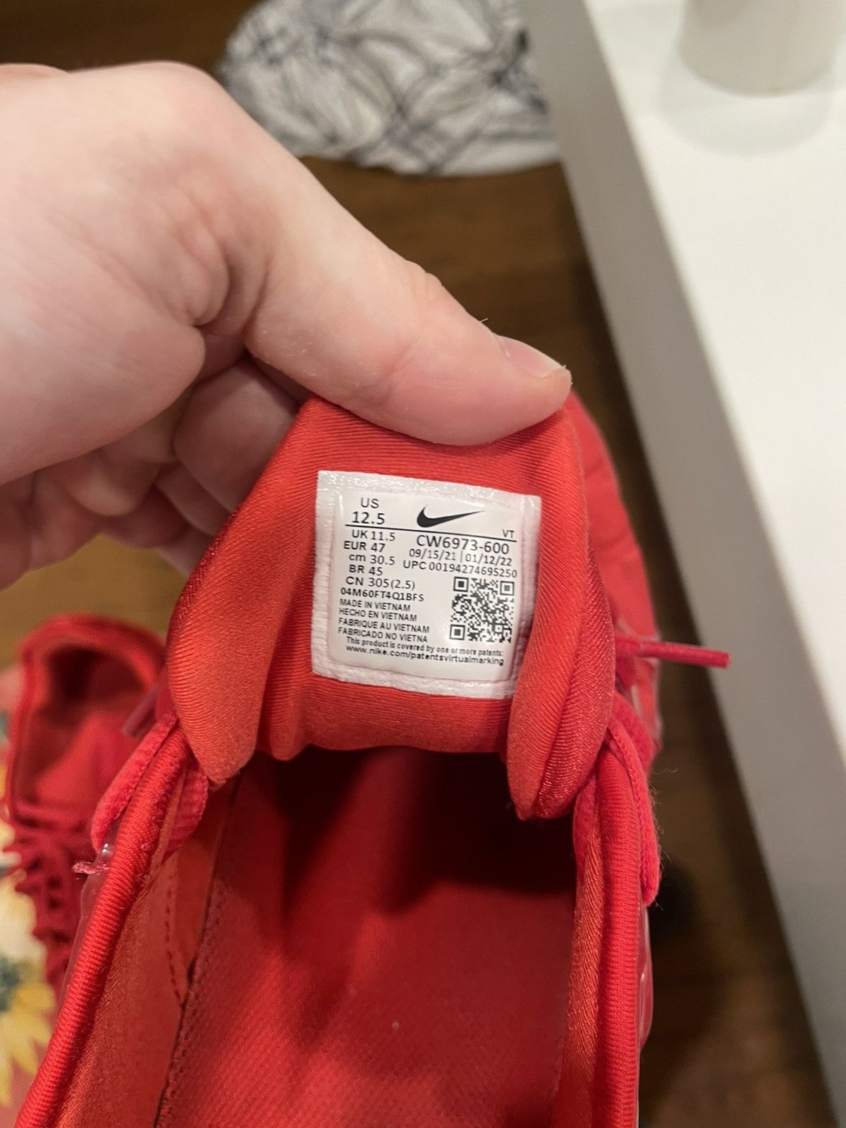 Nike Vapormax Triple Red size 12.5