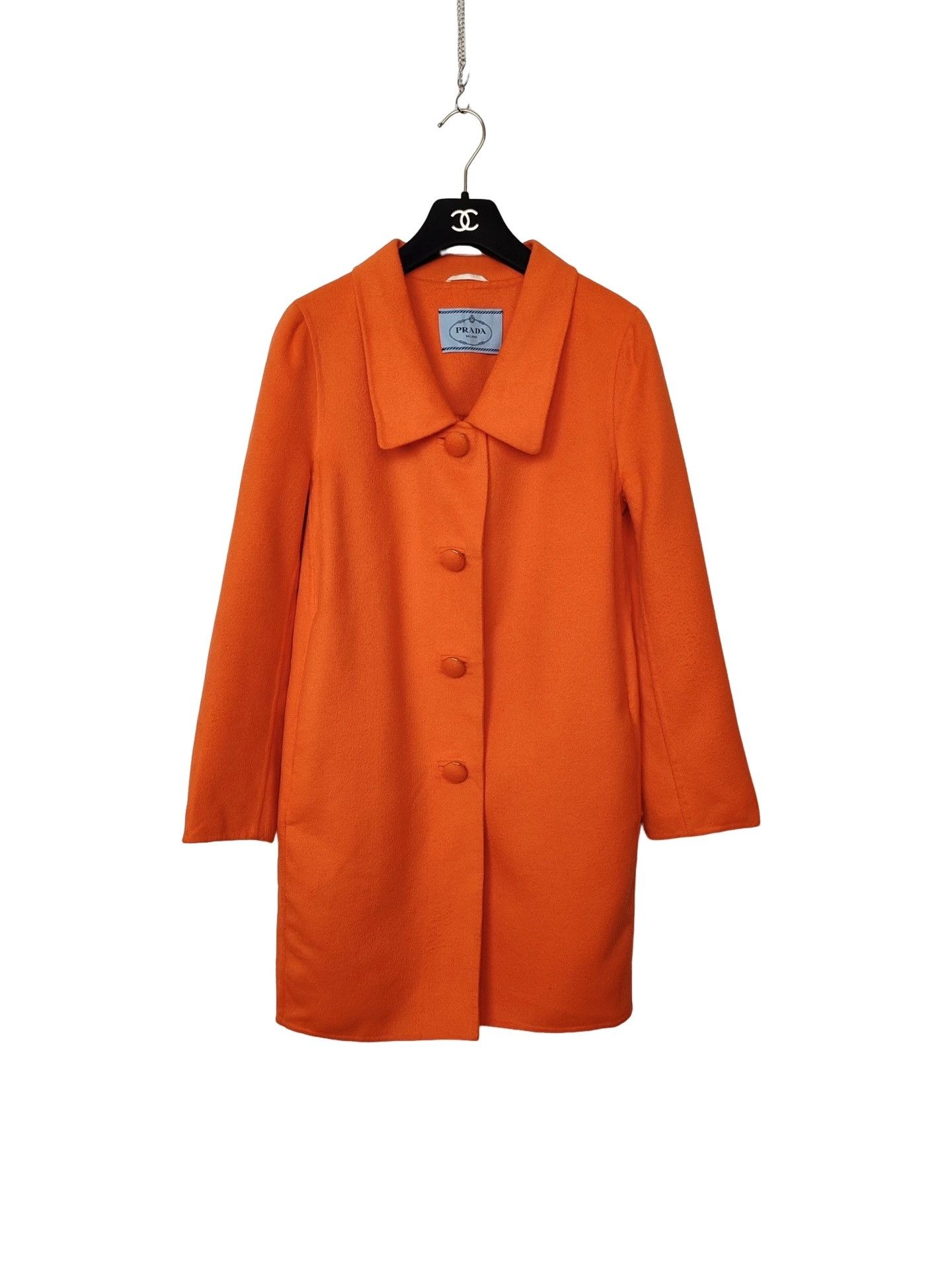 Prada Prada Orange Wool Coat Size 38 Size XS / US 0-2 / IT 36-38 - 1 Thumbnail